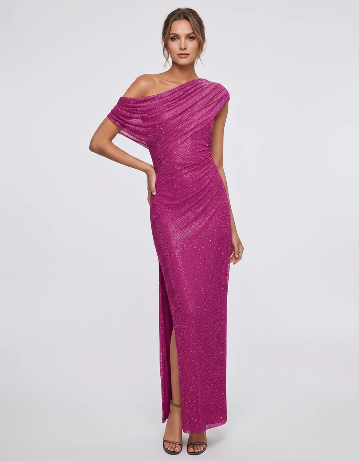 Harmonia Maxi Dress — Hot Pink | SKU: SD-04818-hotpink-2,SD-04818-hotpink-4,SD-04818-hotpink-6,SD-04818-hotpink-8,SD-04818-hotpink-10,SD-04818-hotpink-12,SD-04818-hotpink-14,SD-04818-hotpink-14W,SD-04818-hotpink-16,SD-04818-hotpink-16W,SD-04818-hotpink-18W,SD-04818-hotpink-20W