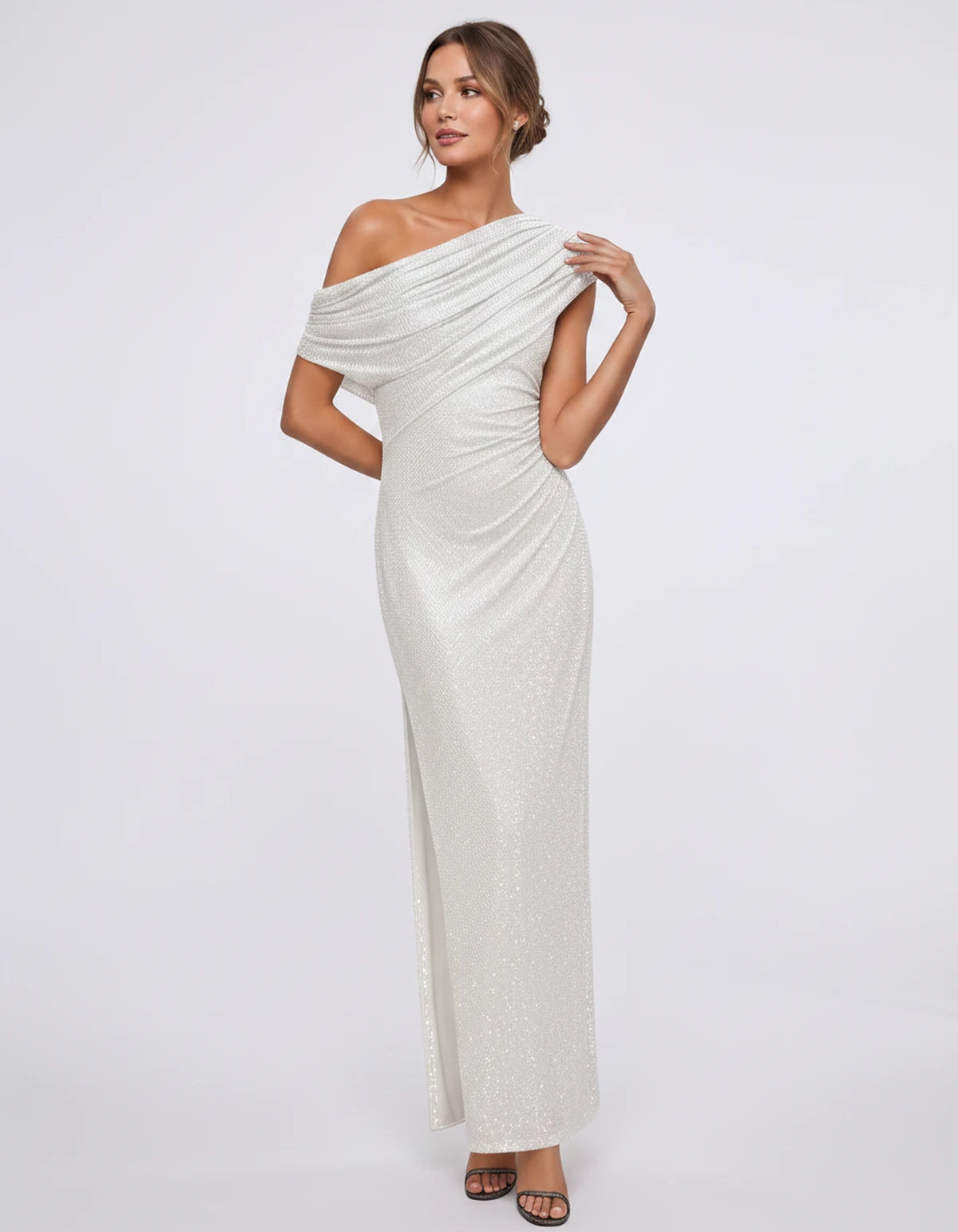 Harmonia Maxi Dress — White | SKU: SD-04818-white-2,SD-04818-white-4,SD-04818-white-6,SD-04818-white-8,SD-04818-white-10,SD-04818-white-12,SD-04818-white-14,SD-04818-white-14W,SD-04818-white-16,SD-04818-white-16W,SD-04818-white-18W,SD-04818-white-20W