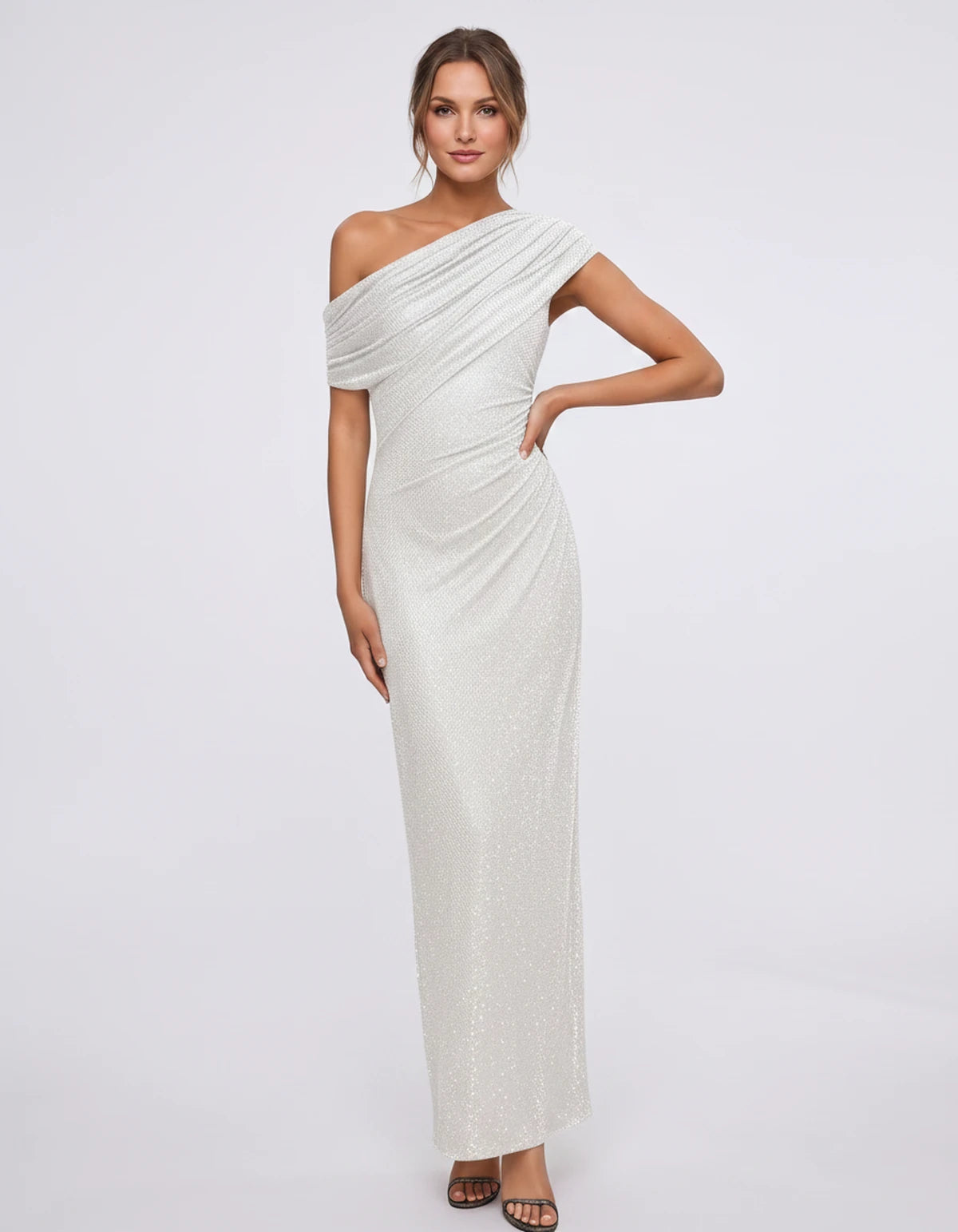 Harmonia Maxi Dress — White | SKU: SD-04818-white-2,SD-04818-white-4,SD-04818-white-6,SD-04818-white-8,SD-04818-white-10,SD-04818-white-12,SD-04818-white-14,SD-04818-white-14W,SD-04818-white-16,SD-04818-white-16W,SD-04818-white-18W,SD-04818-white-20W