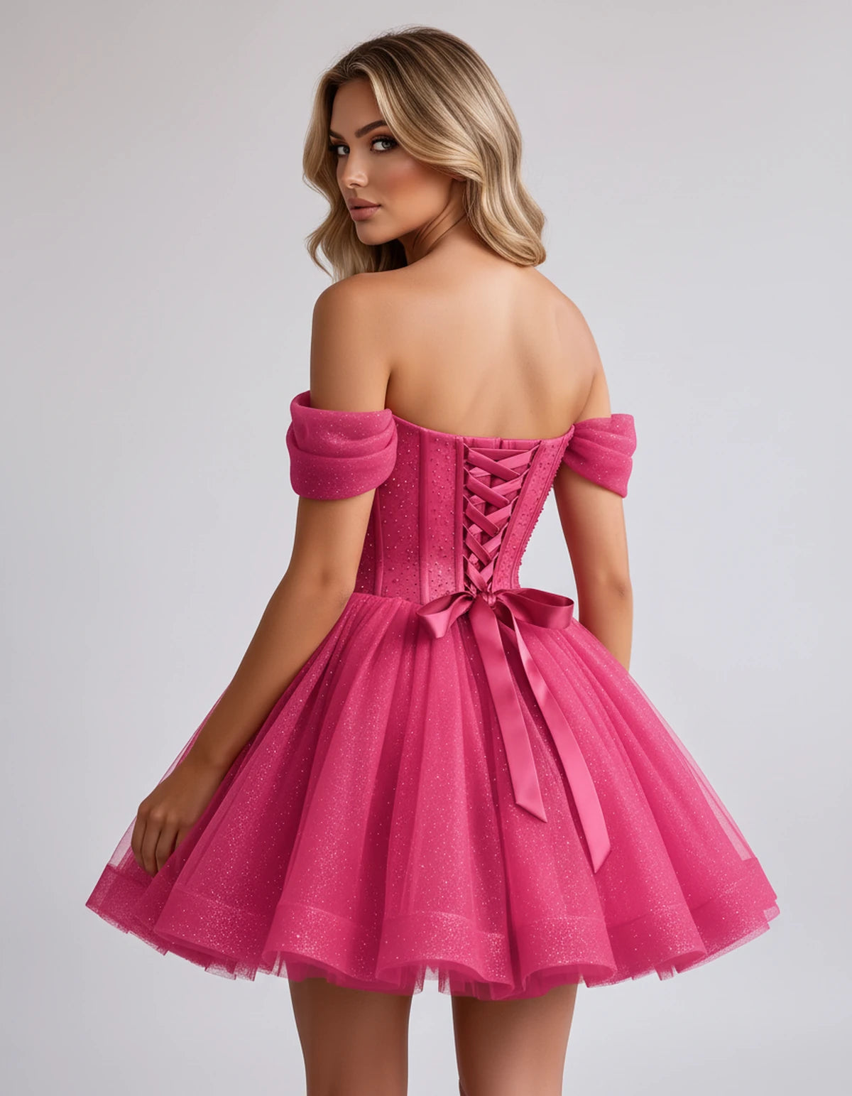 Hazelwood Mini Dress — Bright Pink | SKU: SD-12546-brightpink-2,SD-12546-brightpink-4,SD-12546-brightpink-6,SD-12546-brightpink-8,SD-12546-brightpink-10,SD-12546-brightpink-12,SD-12546-brightpink-14,SD-12546-brightpink-16,SD-12546-brightpink-16W,SD-12546-brightpink-18W,SD-12546-brightpink-20W,SD-12546-brightpink-22W