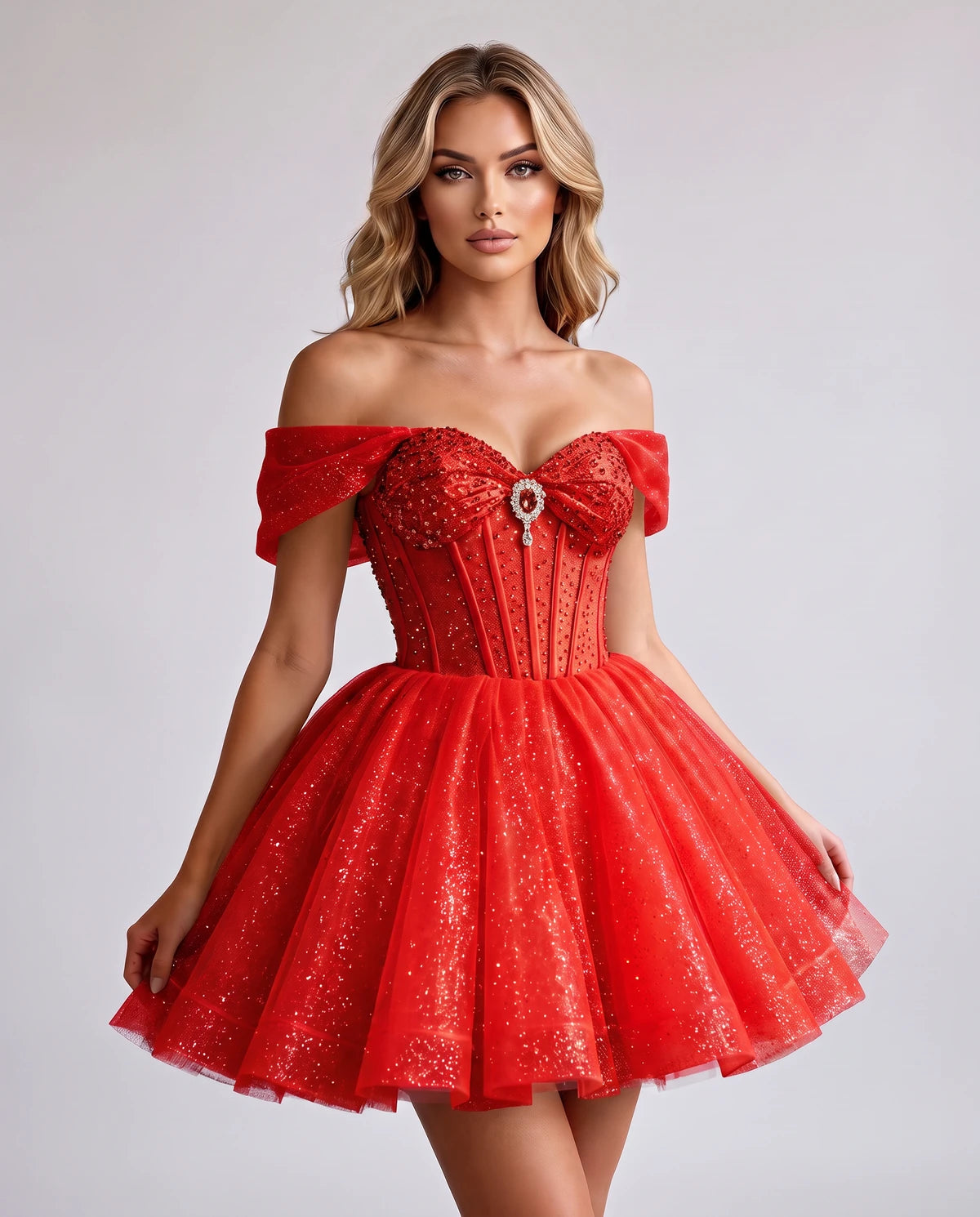 Hazelwood Mini Dress — Red