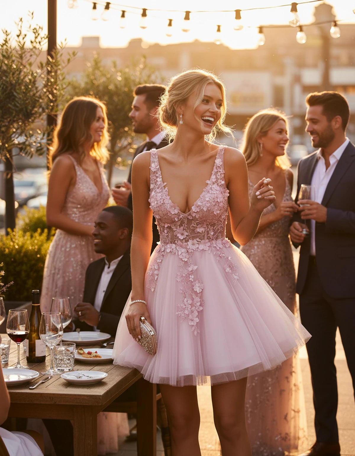 Helvia Mini Dress — Blush | SKU: SD-09795-blush-2,SD-09795-blush-4,SD-09795-blush-6,SD-09795-blush-8,SD-09795-blush-10,SD-09795-blush-12,SD-09795-blush-14,SD-09795-blush-14W,SD-09795-blush-16,SD-09795-blush-16W,SD-09795-blush-18W,SD-09795-blush-20W