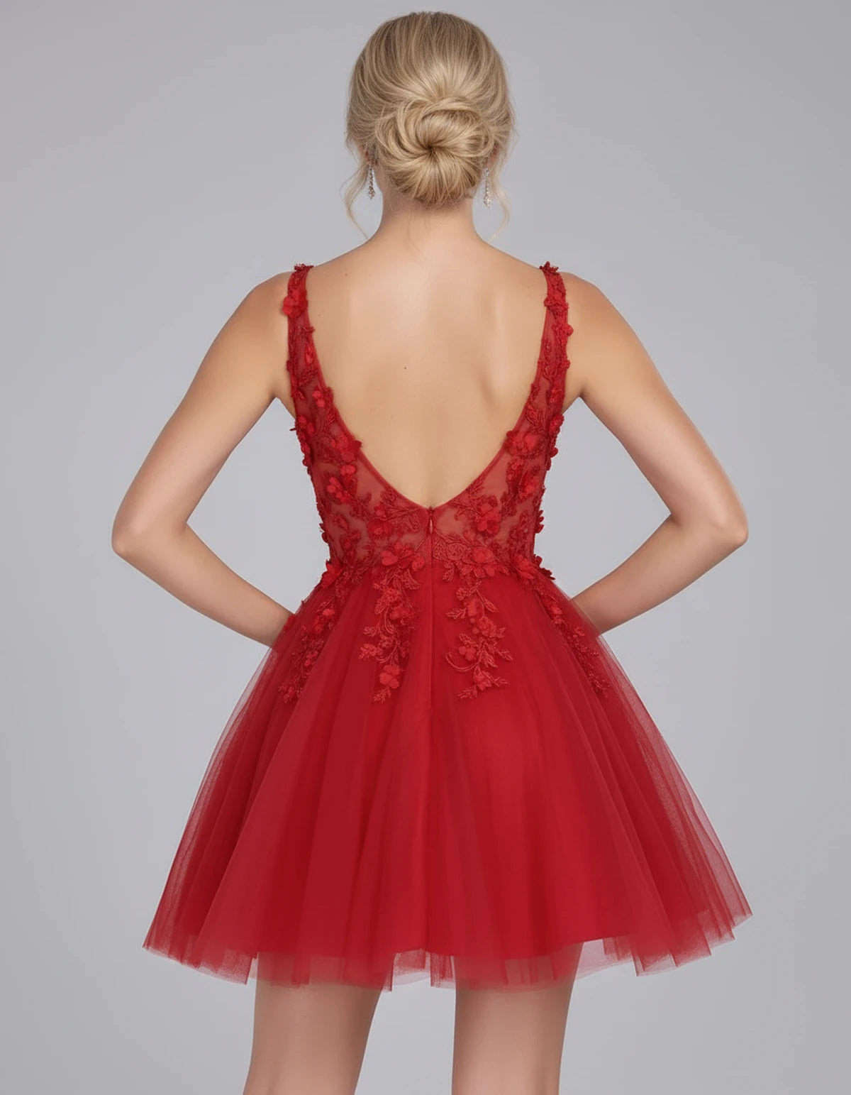 Helvia Mini Dress — Red | SKU: SD-09795-red-2,SD-09795-red-4,SD-09795-red-6,SD-09795-red-8,SD-09795-red-10,SD-09795-red-12,SD-09795-red-14,SD-09795-red-14W,SD-09795-red-16,SD-09795-red-16W,SD-09795-red-18W,SD-09795-red-20W