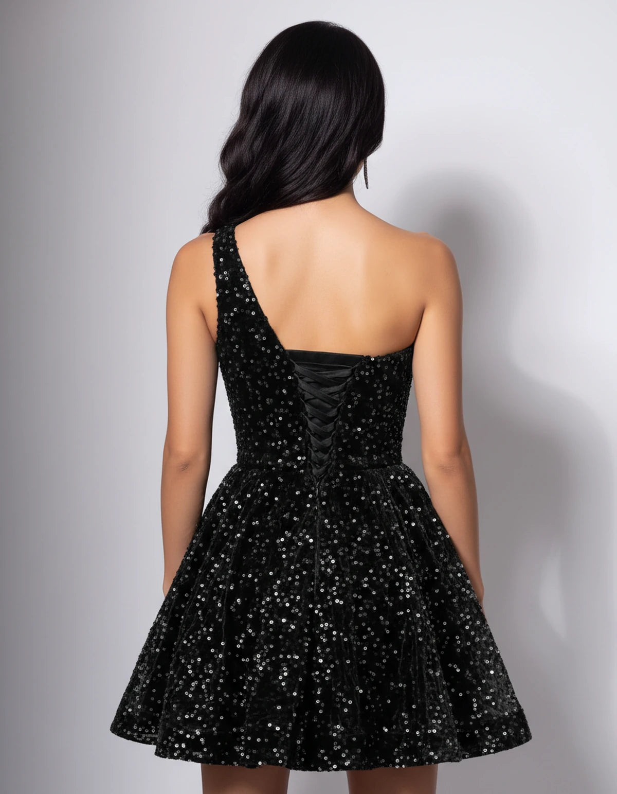 Hermione Mini Dress — Black | SKU: SD-65746-black-2,SD-65746-black-4,SD-65746-black-6,SD-65746-black-8,SD-65746-black-10,SD-65746-black-12,SD-65746-black-14,SD-65746-black-16,SD-65746-black-16W,SD-65746-black-18W,SD-65746-black-20W,SD-65746-black-22W