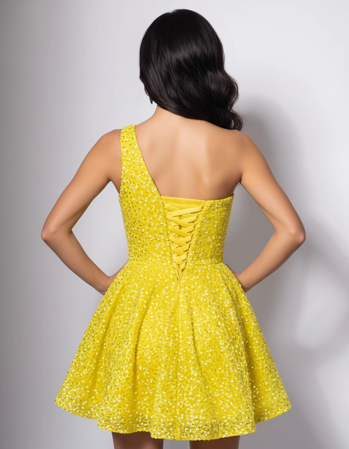 Hermione Mini Dress — Yellow | SKU: SD-65746-yellow-2,SD-65746-yellow-4,SD-65746-yellow-6,SD-65746-yellow-8,SD-65746-yellow-10,SD-65746-yellow-12,SD-65746-yellow-14,SD-65746-yellow-16,SD-65746-yellow-16W,SD-65746-yellow-18W,SD-65746-yellow-20W,SD-65746-yellow-22W