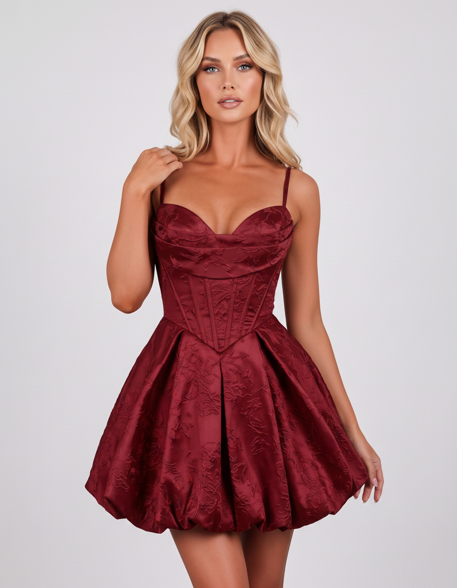 Burgundy Polyester Sleeveless Square Neck Fit and Flare Mini Dress | Slimona | SKU: VMD-582741936158204-BURGUNDY-L,VMD-582741936158204-BURGUNDY-M,VMD-582741936158204-BURGUNDY-S,VMD-582741936158204-BURGUNDY-XL,VMD-582741936158204-BURGUNDY-XS