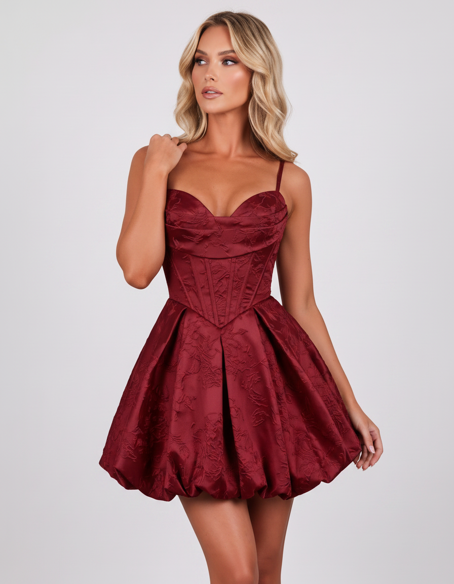 Burgundy Polyester Sleeveless Square Neck Fit and Flare Mini Dress | Slimona | SKU: VMD-582741936158204-BURGUNDY-L,VMD-582741936158204-BURGUNDY-M,VMD-582741936158204-BURGUNDY-S,VMD-582741936158204-BURGUNDY-XL,VMD-582741936158204-BURGUNDY-XS