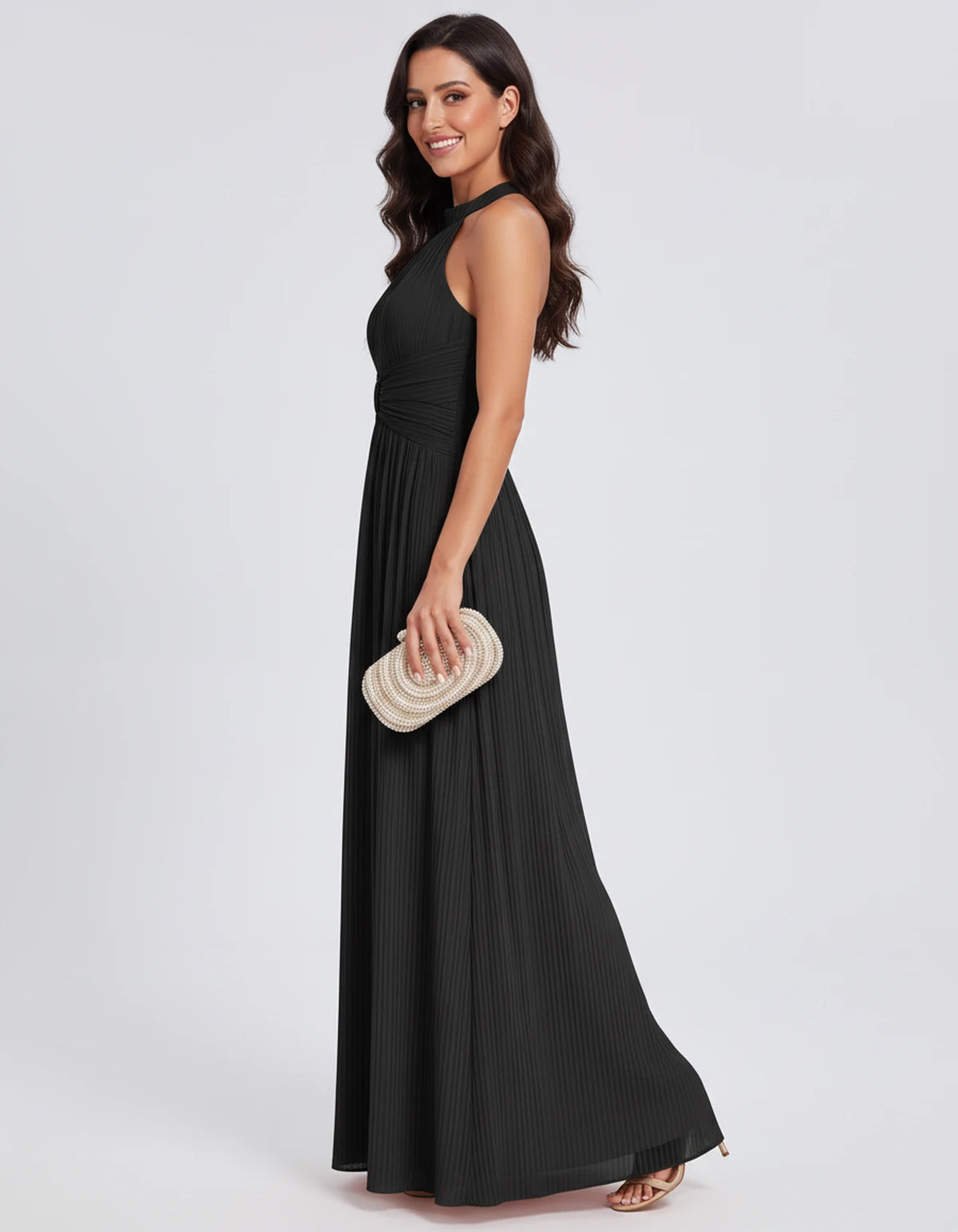 Honorine Maxi Dress — Black | SKU: SD-91304-black-2,SD-91304-black-4,SD-91304-black-6,SD-91304-black-8,SD-91304-black-10,SD-91304-black-12,SD-91304-black-14,SD-91304-black-16,SD-91304-black-16W,SD-91304-black-18W,SD-91304-black-20W,SD-91304-black-22W