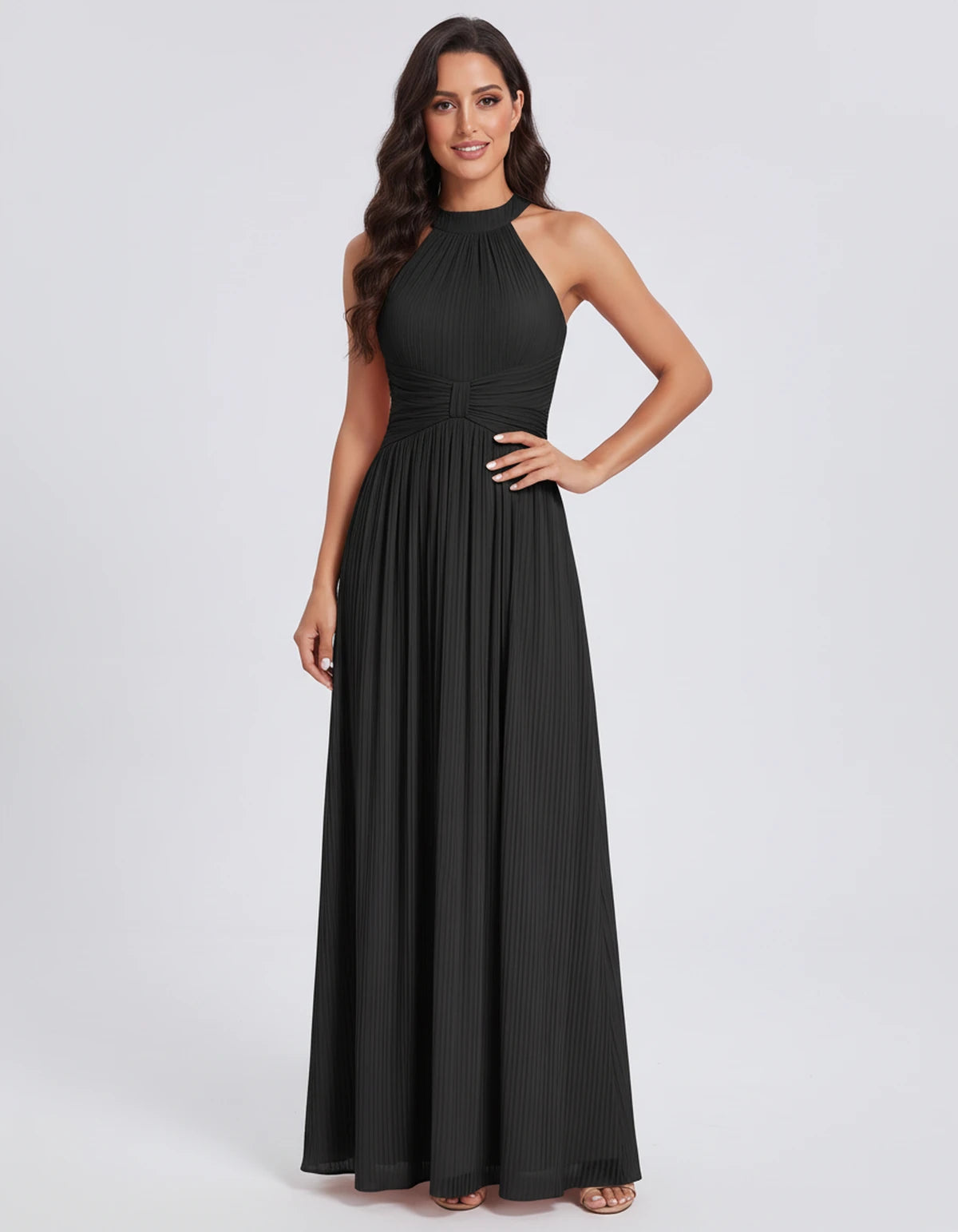 Honorine Maxi Dress — Black | SKU: SD-91304-black-2,SD-91304-black-4,SD-91304-black-6,SD-91304-black-8,SD-91304-black-10,SD-91304-black-12,SD-91304-black-14,SD-91304-black-16,SD-91304-black-16W,SD-91304-black-18W,SD-91304-black-20W,SD-91304-black-22W
