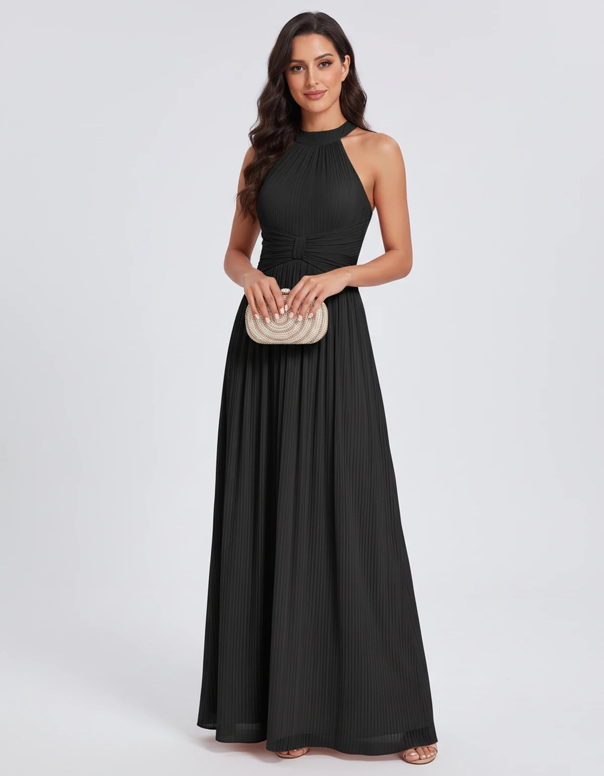 Honorine Maxi Dress — Black | SKU: SD-91304-black-2,SD-91304-black-4,SD-91304-black-6,SD-91304-black-8,SD-91304-black-10,SD-91304-black-12,SD-91304-black-14,SD-91304-black-16,SD-91304-black-16W,SD-91304-black-18W,SD-91304-black-20W,SD-91304-black-22W