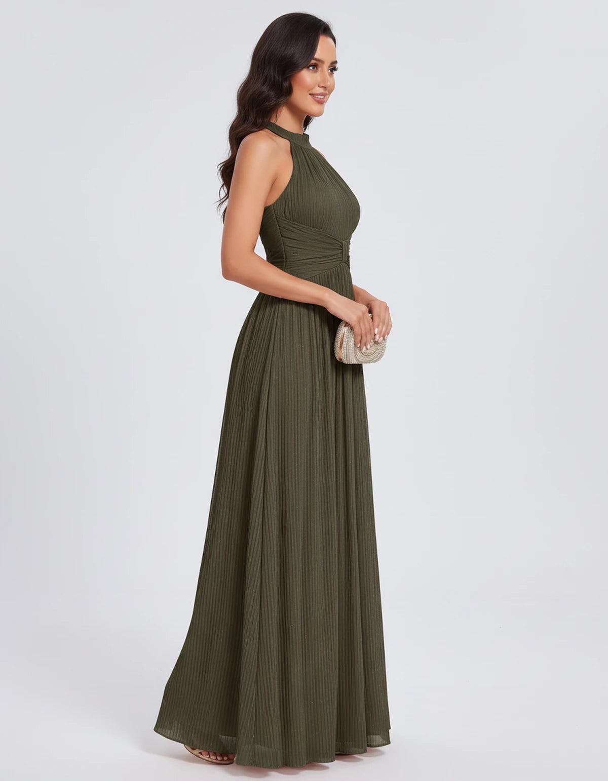 Honorine Maxi Dress — Olive | SKU: SD-91304-olive-2,SD-91304-olive-4,SD-91304-olive-6,SD-91304-olive-8,SD-91304-olive-10,SD-91304-olive-12,SD-91304-olive-14,SD-91304-olive-16,SD-91304-olive-16W,SD-91304-olive-18W,SD-91304-olive-20W,SD-91304-olive-22W
