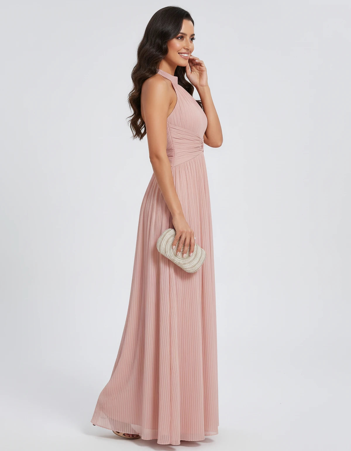 Honorine Maxi Dress — Pink | SKU: SD-91304-pink-2,SD-91304-pink-4,SD-91304-pink-6,SD-91304-pink-8,SD-91304-pink-10,SD-91304-pink-12,SD-91304-pink-14,SD-91304-pink-16,SD-91304-pink-16W,SD-91304-pink-18W,SD-91304-pink-20W,SD-91304-pink-22W