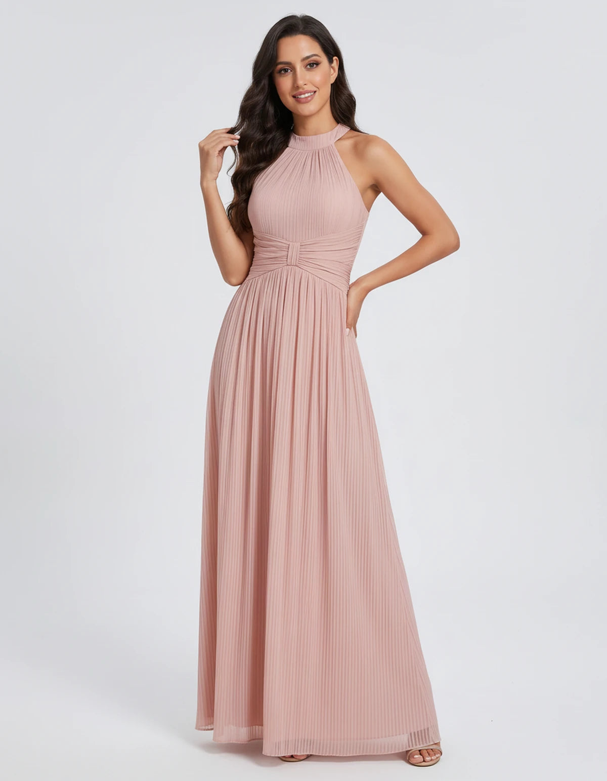 Honorine Maxi Dress — Pink | SKU: SD-91304-pink-2,SD-91304-pink-4,SD-91304-pink-6,SD-91304-pink-8,SD-91304-pink-10,SD-91304-pink-12,SD-91304-pink-14,SD-91304-pink-16,SD-91304-pink-16W,SD-91304-pink-18W,SD-91304-pink-20W,SD-91304-pink-22W