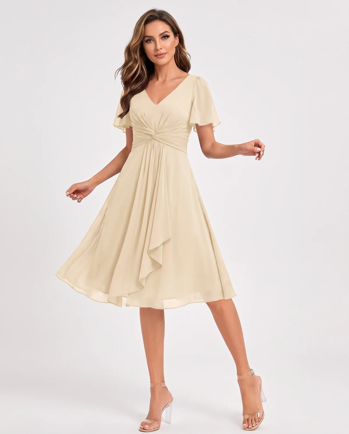 Hyacinthe Mini Dress — Champagne