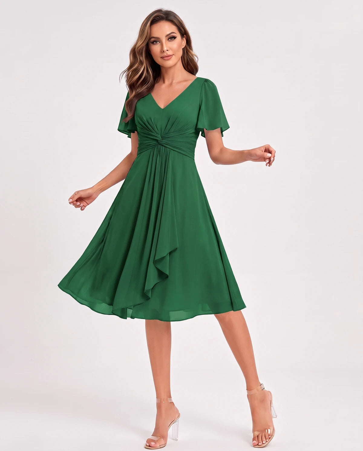 Hyacinthe Mini Dress — Emerald