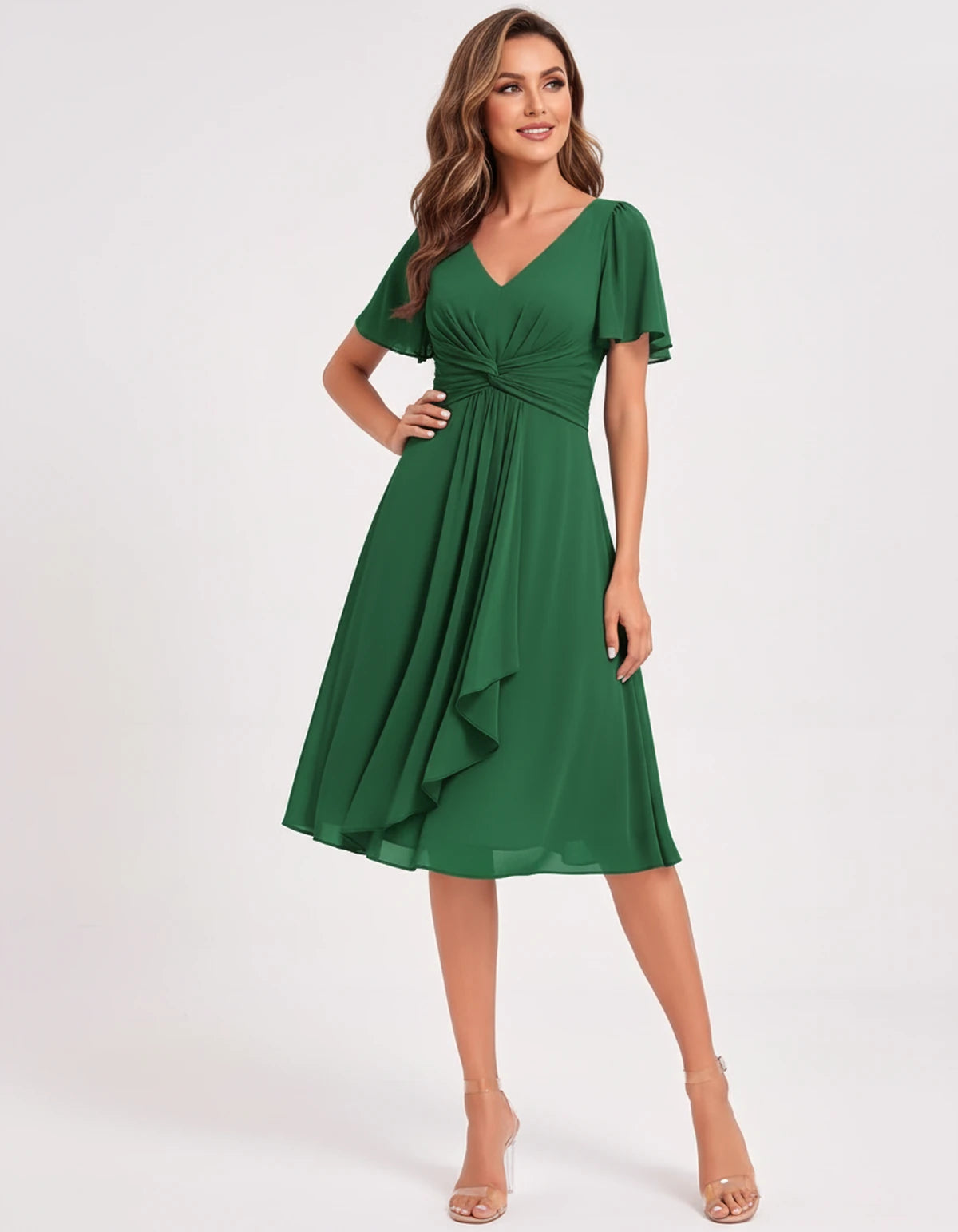 Hyacinthe Mini Dress — Emerald | SKU: SD-63850-emerald-2,SD-63850-emerald-4,SD-63850-emerald-6,SD-63850-emerald-8,SD-63850-emerald-10,SD-63850-emerald-12,SD-63850-emerald-14,SD-63850-emerald-16,SD-63850-emerald-16W,SD-63850-emerald-18W,SD-63850-emerald-20W,SD-63850-emerald-22W