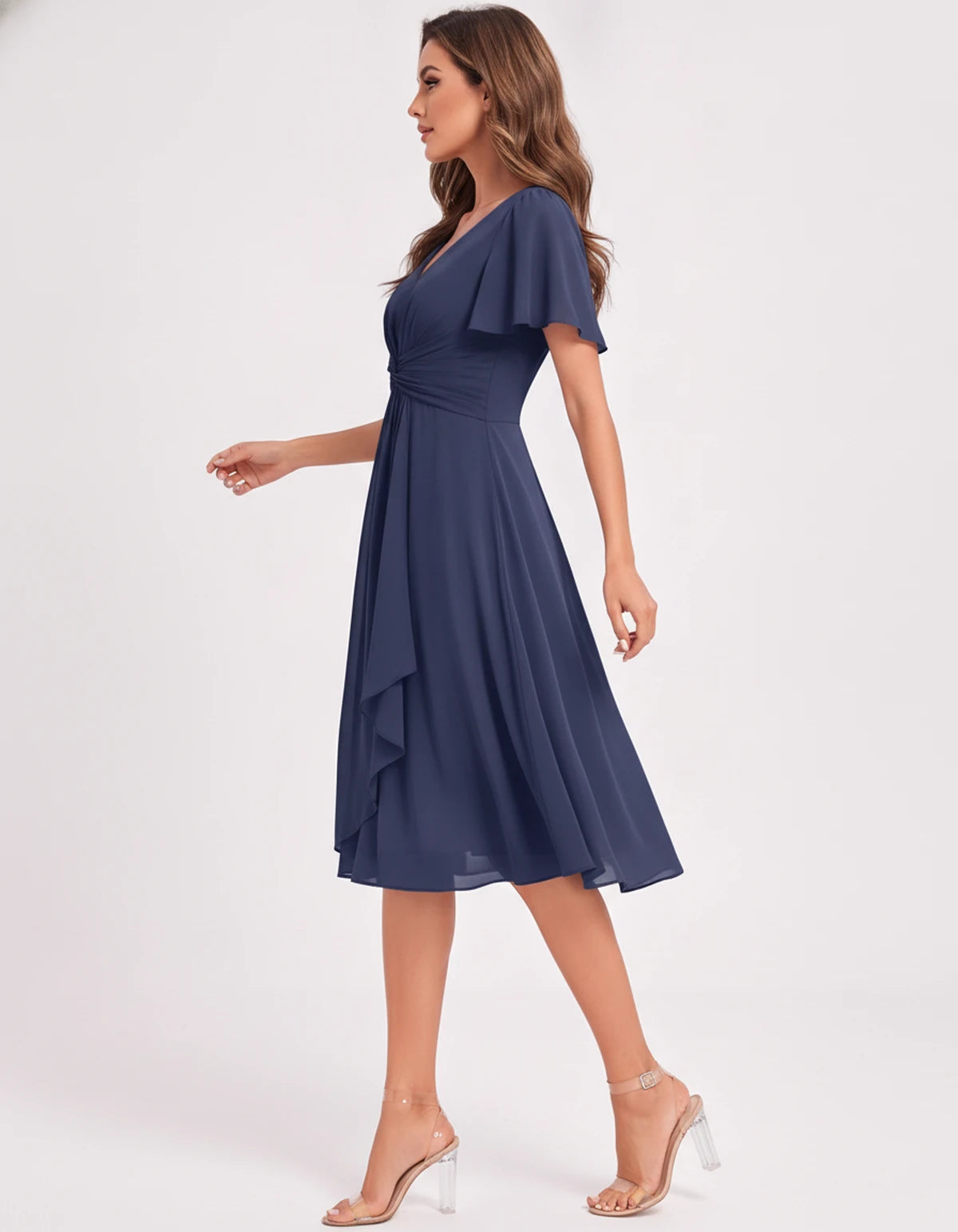 Hyacinthe Mini Dress — Navy | SKU: SD-63850-navy-2,SD-63850-navy-4,SD-63850-navy-6,SD-63850-navy-8,SD-63850-navy-10,SD-63850-navy-12,SD-63850-navy-14,SD-63850-navy-16,SD-63850-navy-16W,SD-63850-navy-18W,SD-63850-navy-20W,SD-63850-navy-22W