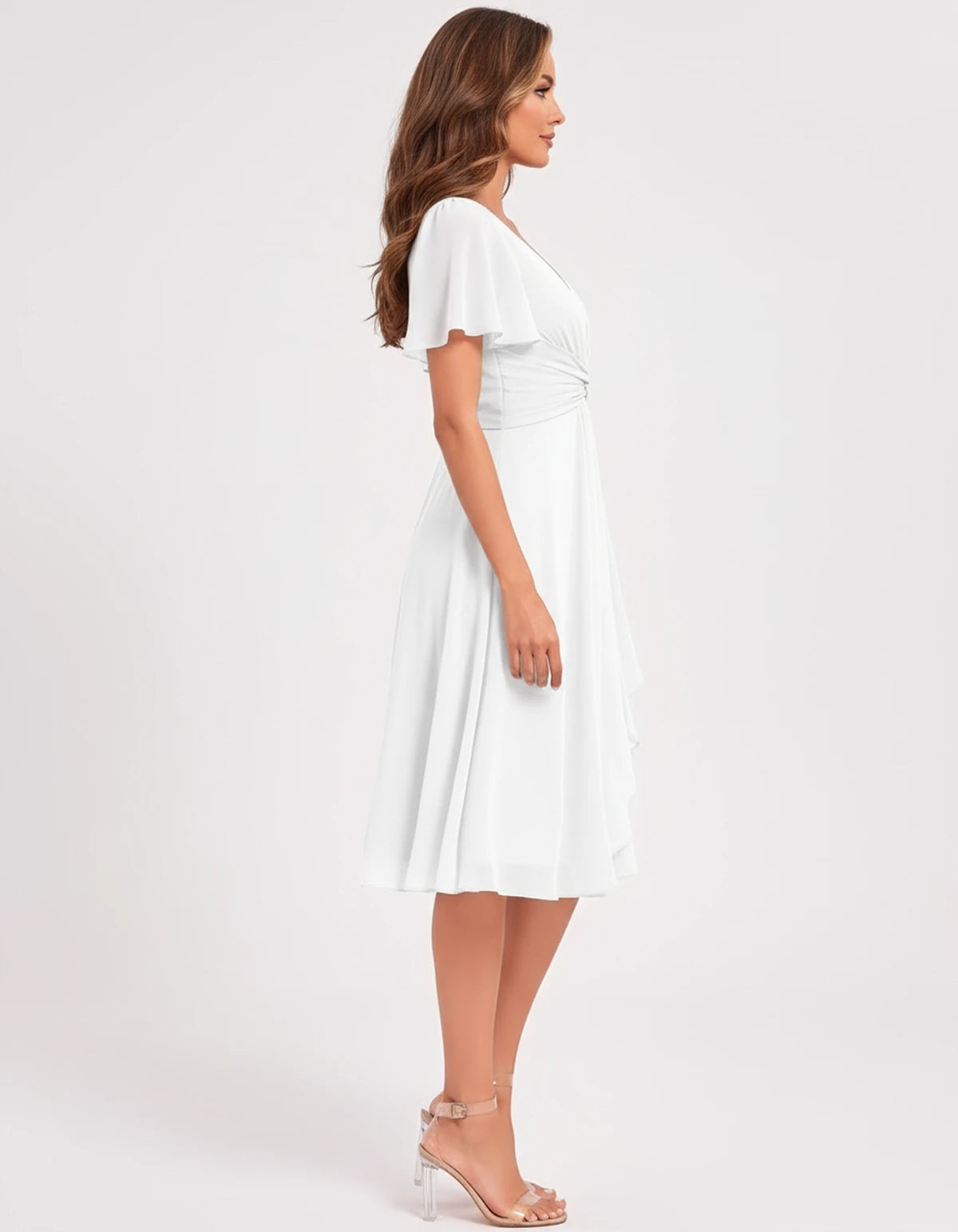 Hyacinthe Mini Dress — White | SKU: SD-63850-white-2,SD-63850-white-4,SD-63850-white-6,SD-63850-white-8,SD-63850-white-10,SD-63850-white-12,SD-63850-white-14,SD-63850-white-16,SD-63850-white-16W,SD-63850-white-18W,SD-63850-white-20W,SD-63850-white-22W