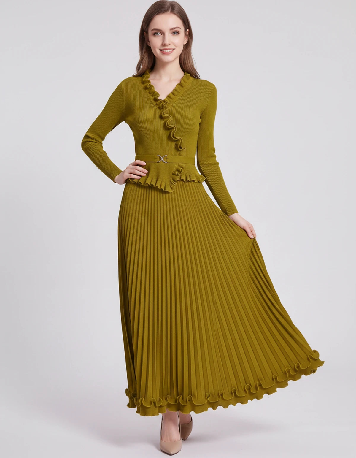 Idalia Midi Dresses — Green | SKU: SD-29508-green-ONE SIZE