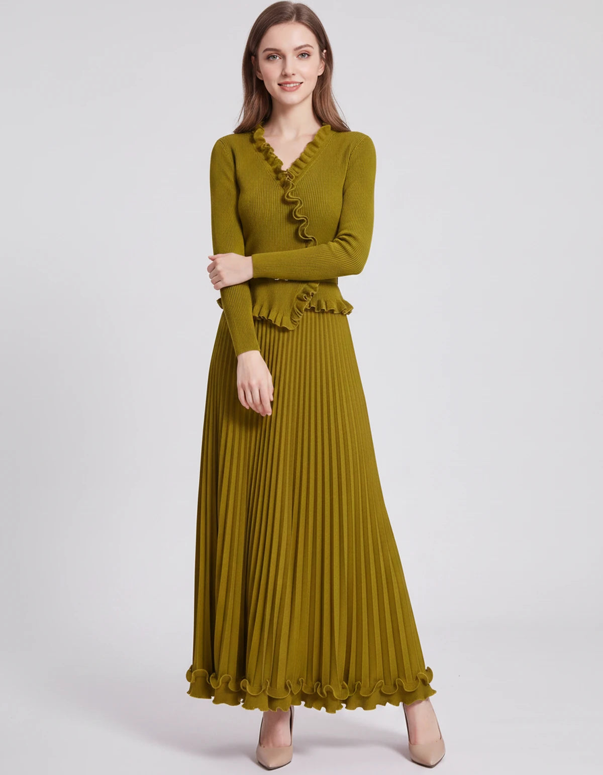 Idalia Midi Dresses — Green | SKU: SD-29508-green-ONE SIZE