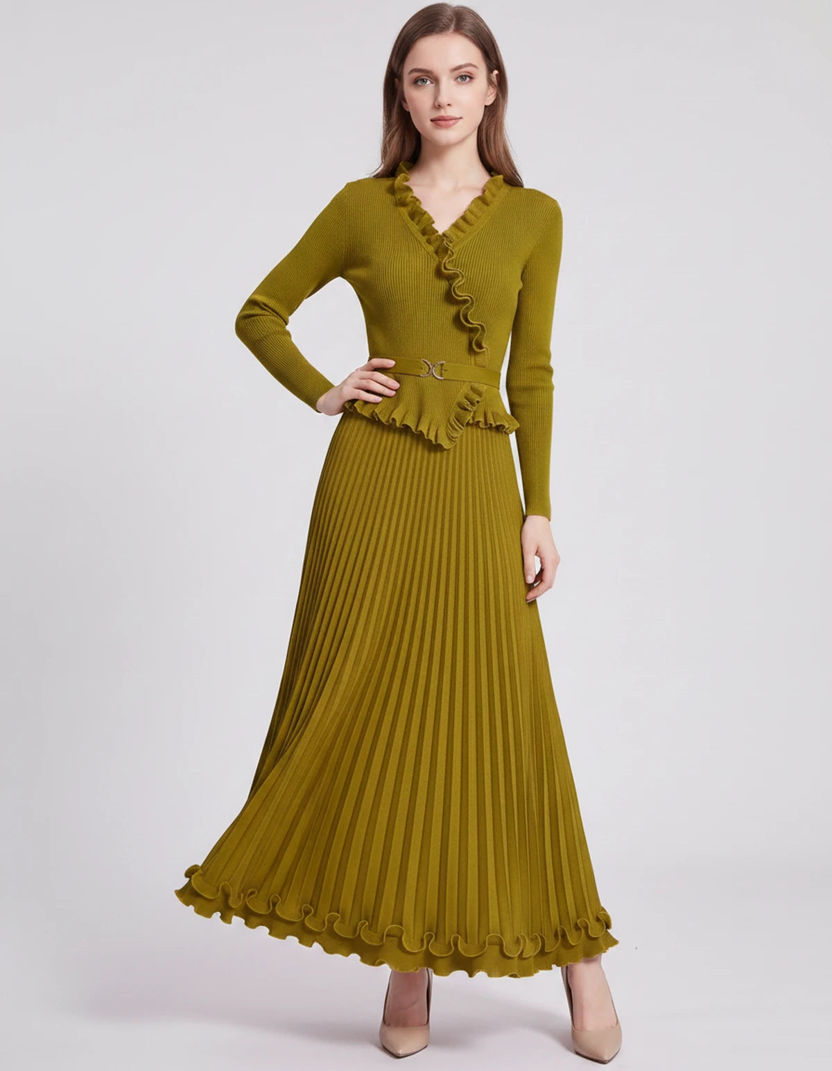 Idalia Midi Dresses — Green | SKU: SD-29508-green-ONE SIZE