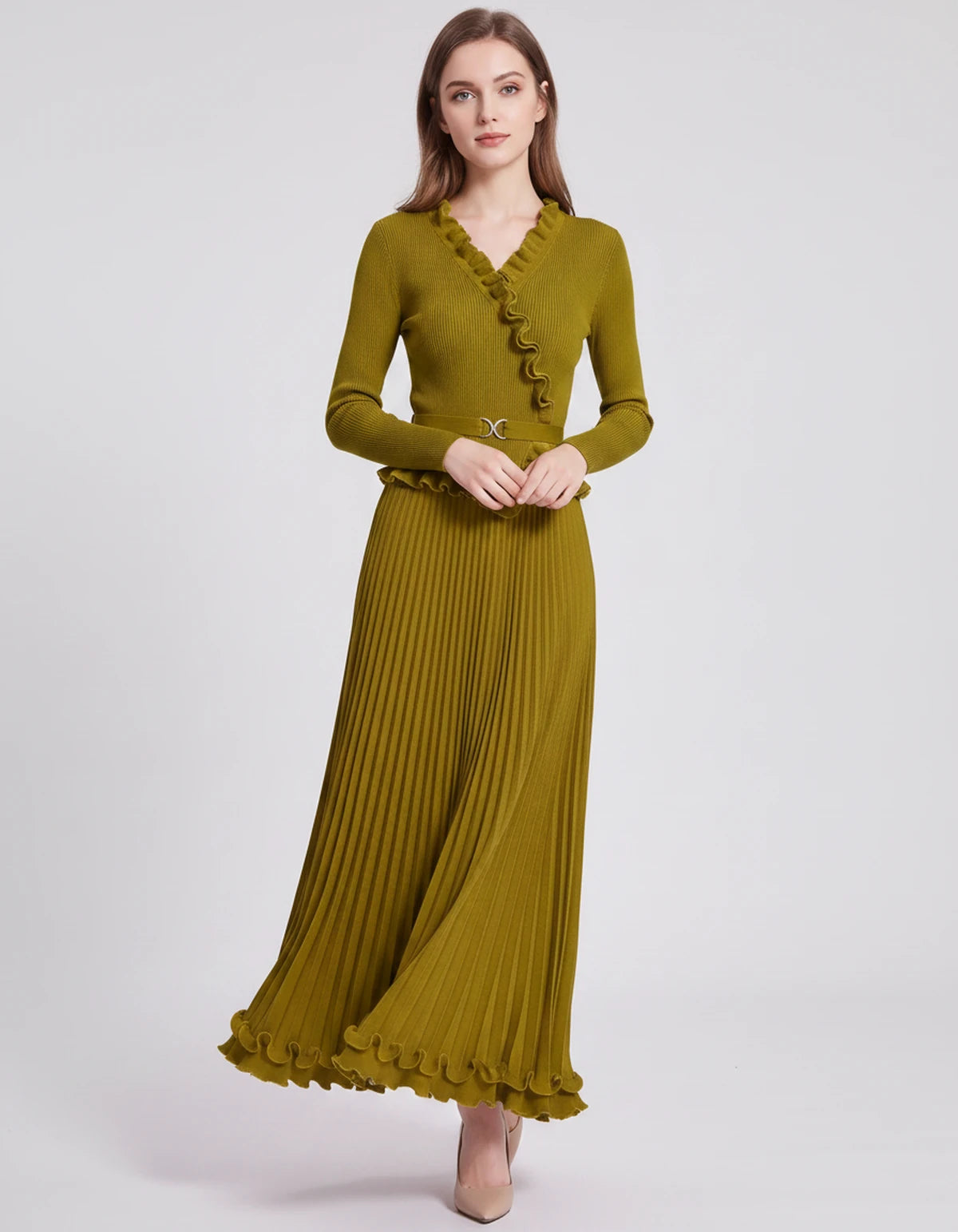 Idalia Midi Dresses — Green | SKU: SD-29508-green-ONE SIZE