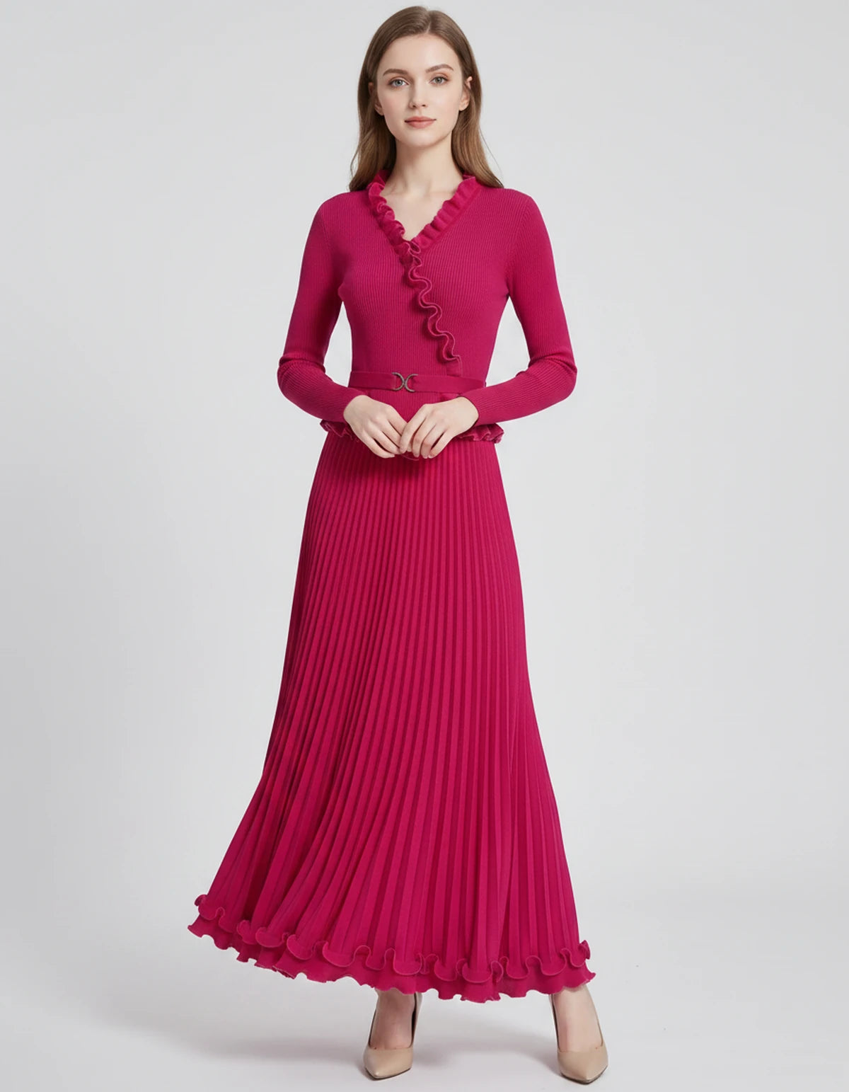 Idalia Midi Dresses — Rose | SKU: SD-29508-rose-ONE SIZE