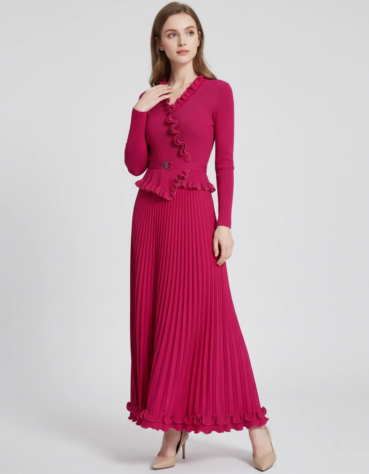 Idalia Midi Dresses — Rose | SKU: SD-29508-rose-ONE SIZE