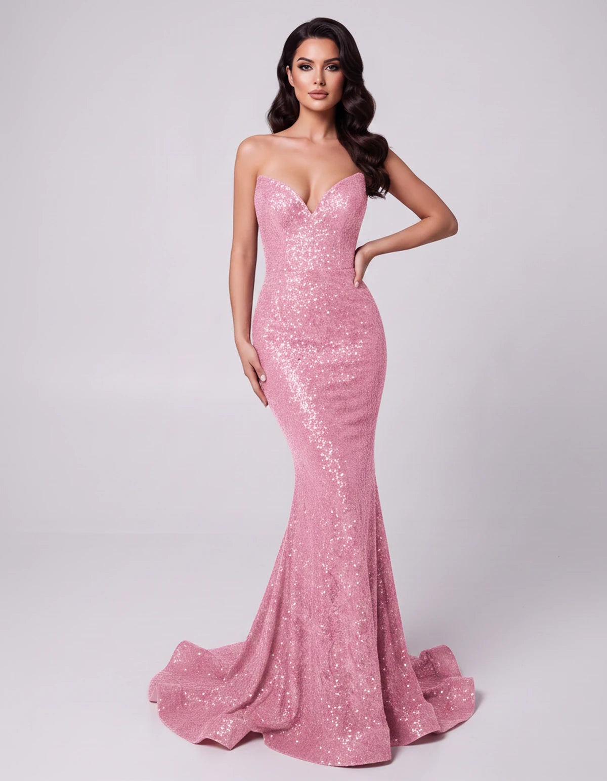 Ilaria Maxi Dress — Pink | SKU: SD-01126-pink-2,SD-01126-pink-4,SD-01126-pink-6,SD-01126-pink-8,SD-01126-pink-10,SD-01126-pink-12,SD-01126-pink-14,SD-01126-pink-16