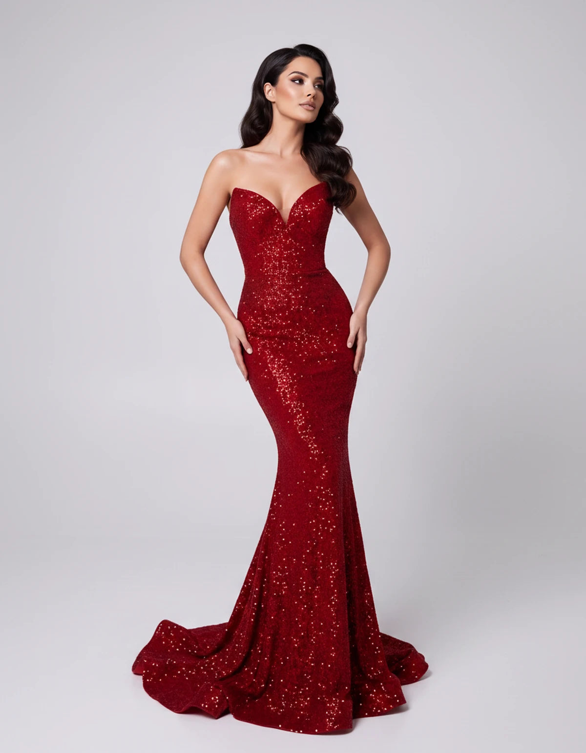 Ilaria Maxi Dress — Red | SKU: SD-01126-red-2,SD-01126-red-4,SD-01126-red-6,SD-01126-red-8,SD-01126-red-10,SD-01126-red-12,SD-01126-red-14,SD-01126-red-16