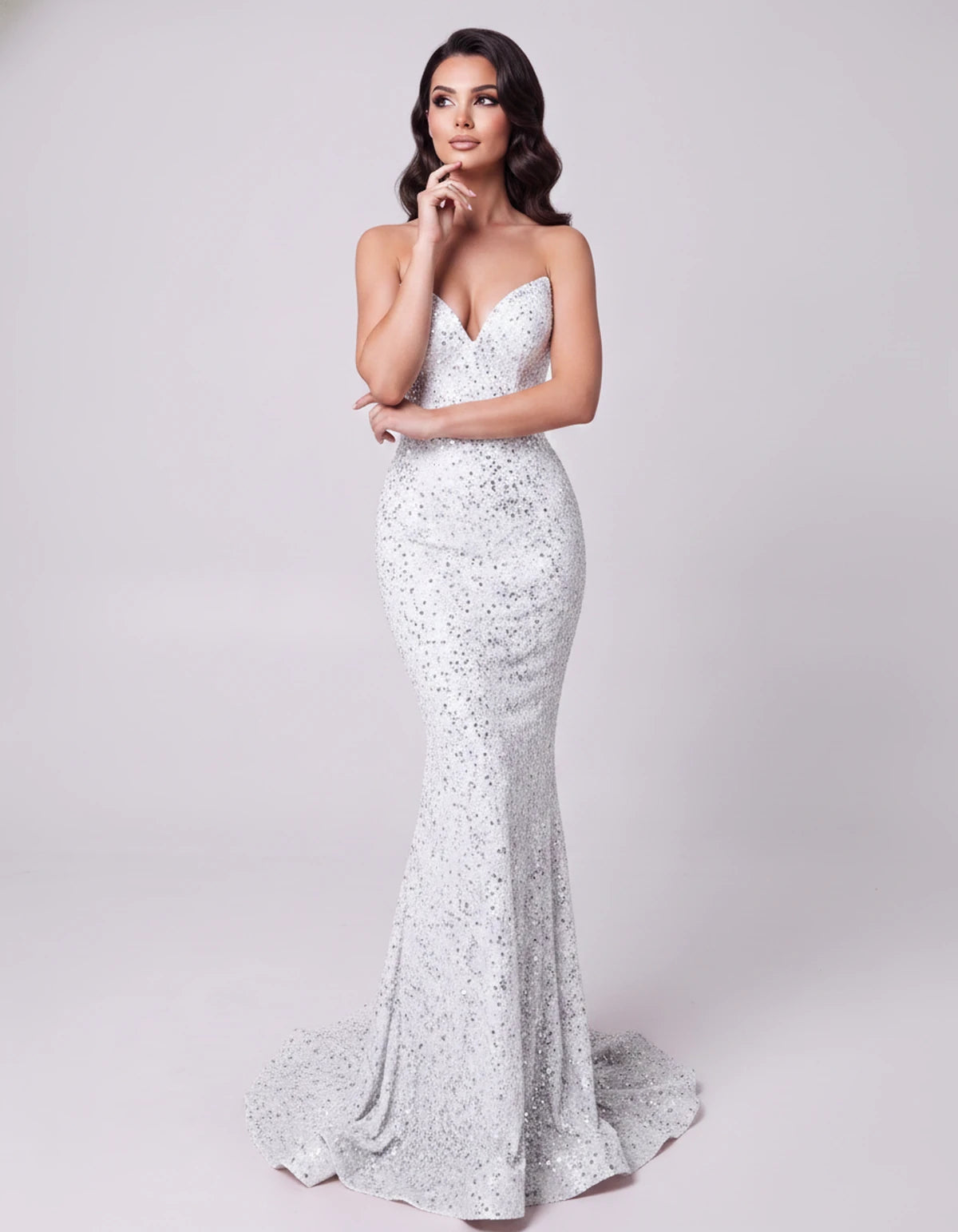 Ilaria Maxi Dress — White | SKU: SD-01126-white-2,SD-01126-white-4,SD-01126-white-6,SD-01126-white-8,SD-01126-white-10,SD-01126-white-12,SD-01126-white-14,SD-01126-white-16