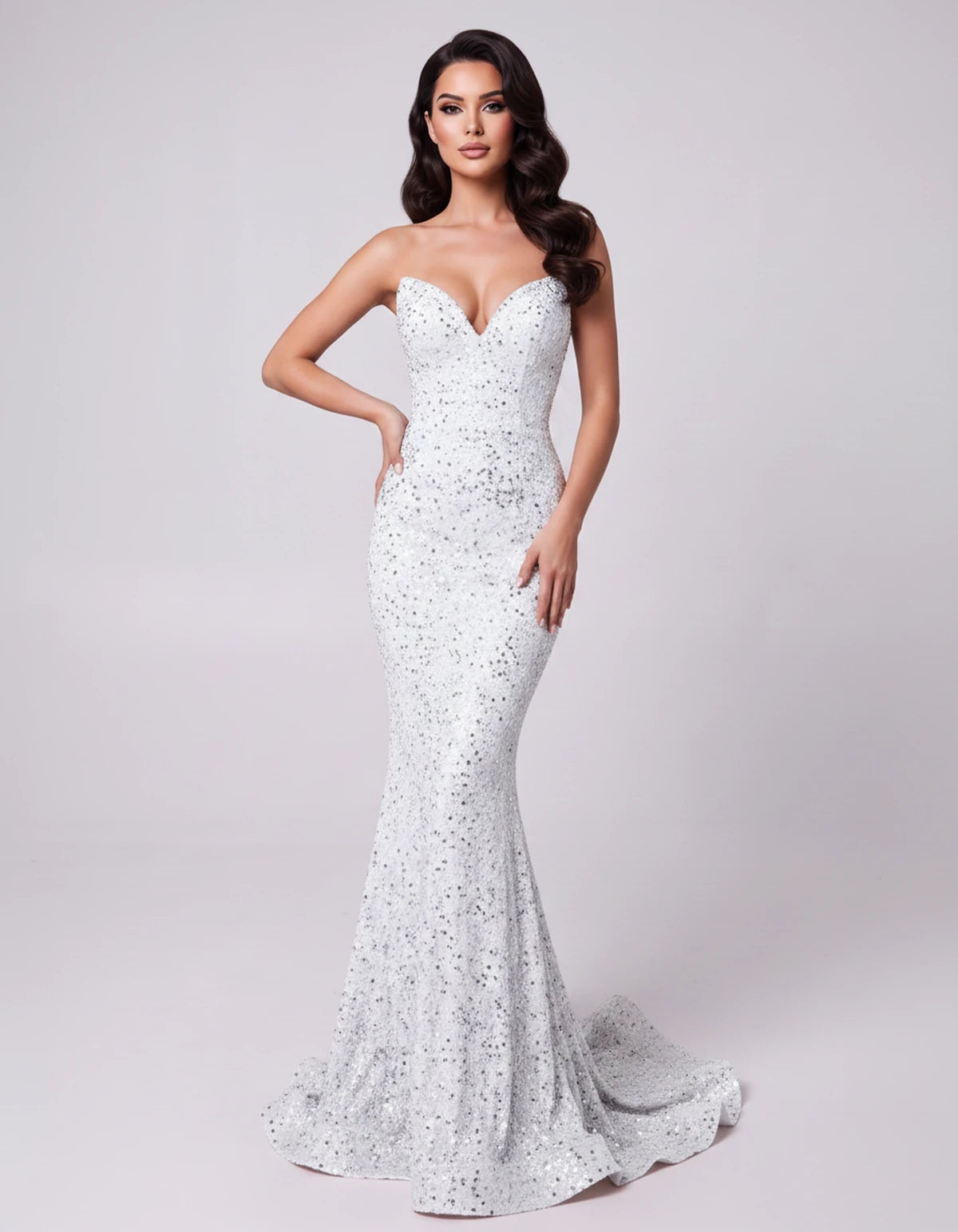 Ilaria Maxi Dress — White | SKU: SD-01126-white-2,SD-01126-white-4,SD-01126-white-6,SD-01126-white-8,SD-01126-white-10,SD-01126-white-12,SD-01126-white-14,SD-01126-white-16