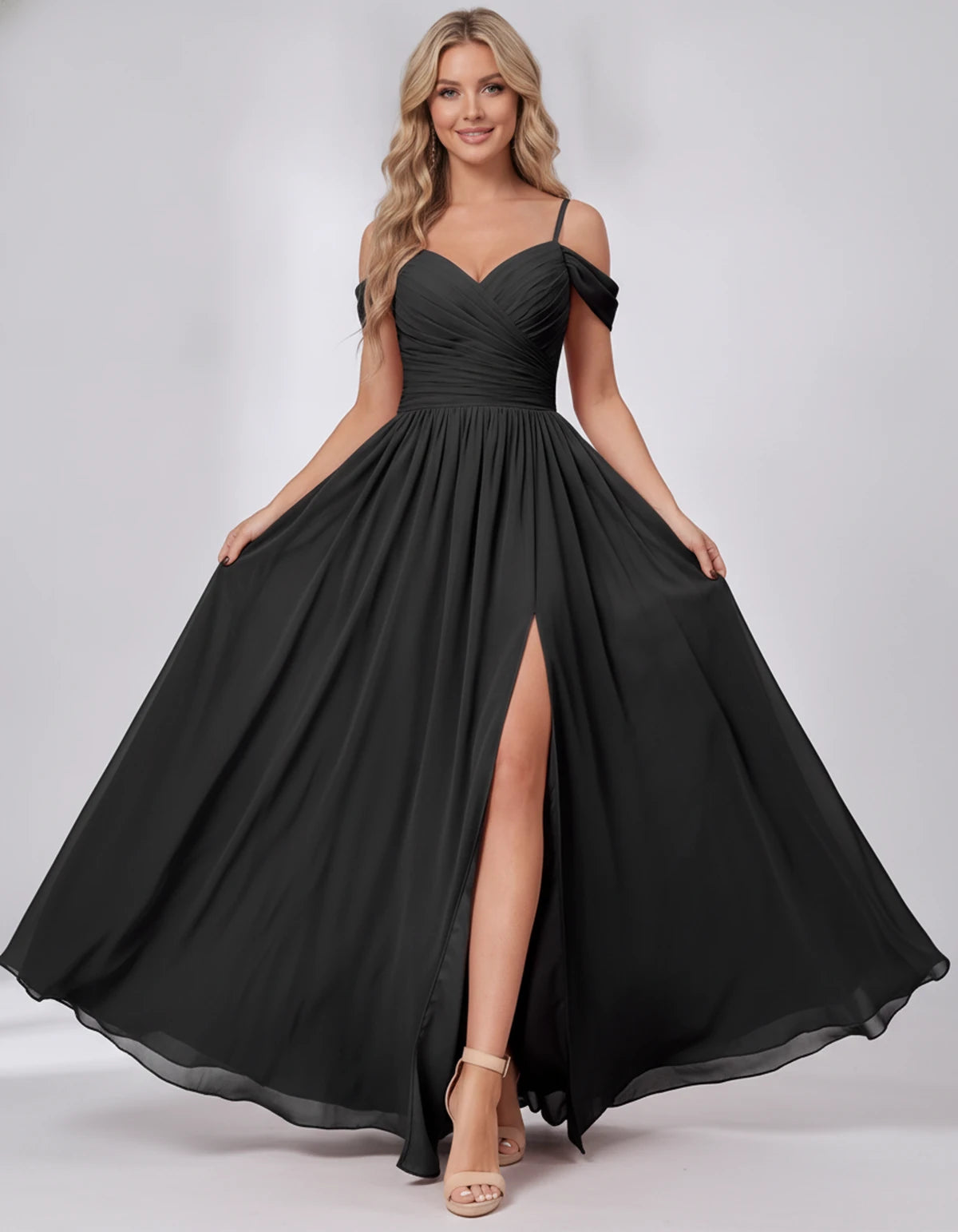 Ilonka Maxi Dress — Black | SKU: SD-47780-black-2,SD-47780-black-4,SD-47780-black-6,SD-47780-black-8,SD-47780-black-10,SD-47780-black-12,SD-47780-black-14,SD-47780-black-16,SD-47780-black-16W,SD-47780-black-18W,SD-47780-black-20W,SD-47780-black-22W