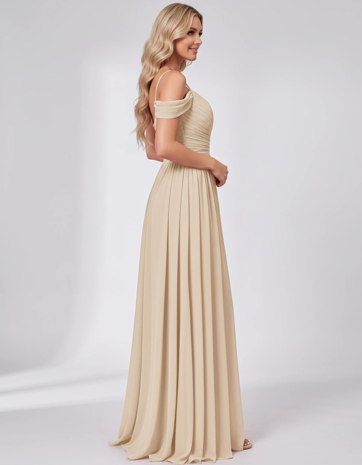 Ilonka Maxi Dress — Champagne | SKU: SD-47780-champagne-2,SD-47780-champagne-4,SD-47780-champagne-6,SD-47780-champagne-8,SD-47780-champagne-10,SD-47780-champagne-12,SD-47780-champagne-14,SD-47780-champagne-16,SD-47780-champagne-16W,SD-47780-champagne-18W,SD-47780-champagne-20W,SD-47780-champagne-22W