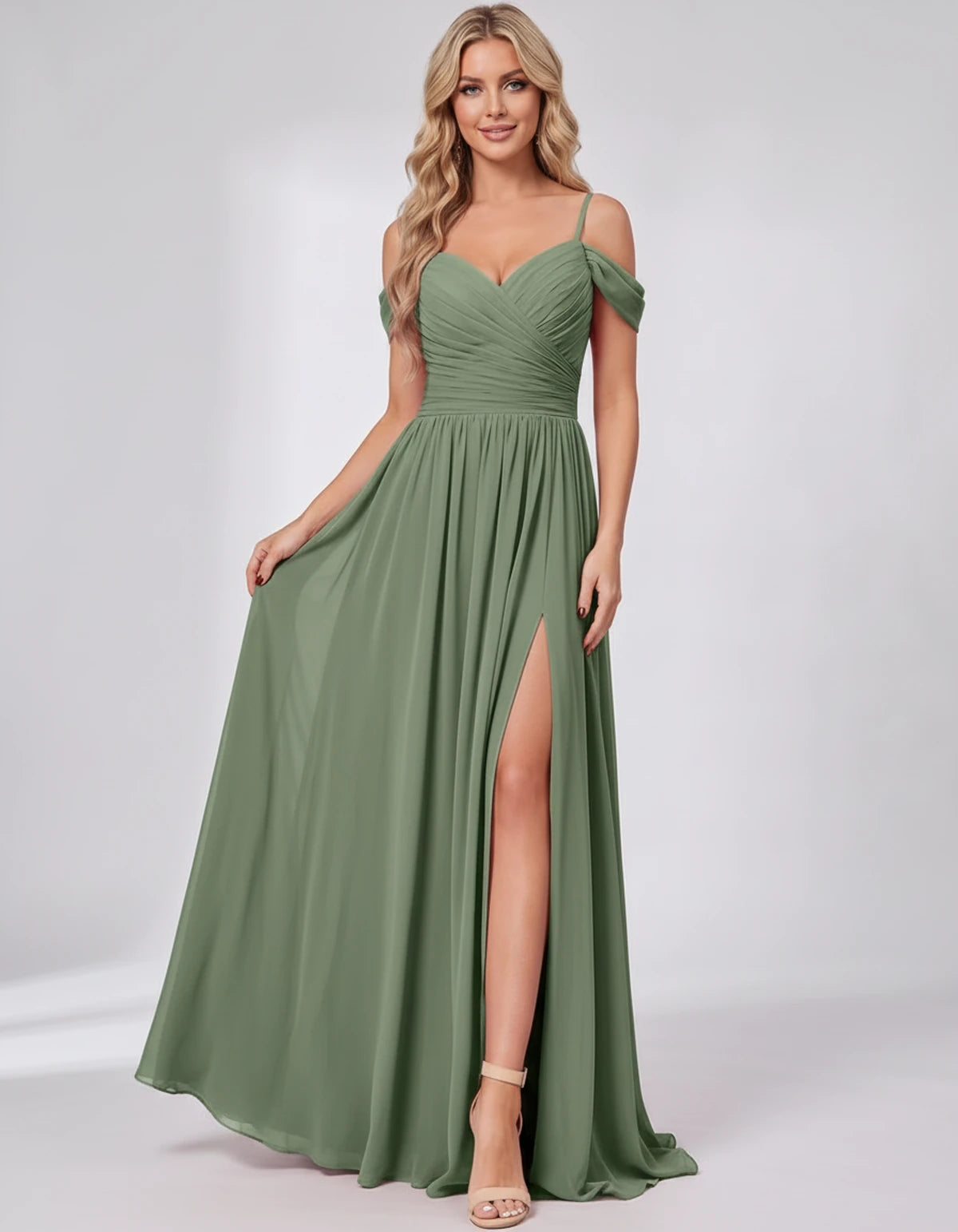 Ilonka Maxi Dress — Green | SKU: SD-47780-green-2,SD-47780-green-4,SD-47780-green-6,SD-47780-green-8,SD-47780-green-10,SD-47780-green-12,SD-47780-green-14,SD-47780-green-16,SD-47780-green-16W,SD-47780-green-18W,SD-47780-green-20W,SD-47780-green-22W