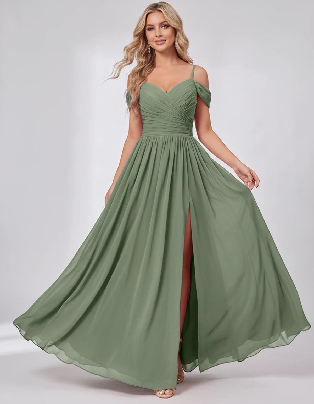 Ilonka Maxi Dress — Green | SKU: SD-47780-green-2,SD-47780-green-4,SD-47780-green-6,SD-47780-green-8,SD-47780-green-10,SD-47780-green-12,SD-47780-green-14,SD-47780-green-16,SD-47780-green-16W,SD-47780-green-18W,SD-47780-green-20W,SD-47780-green-22W