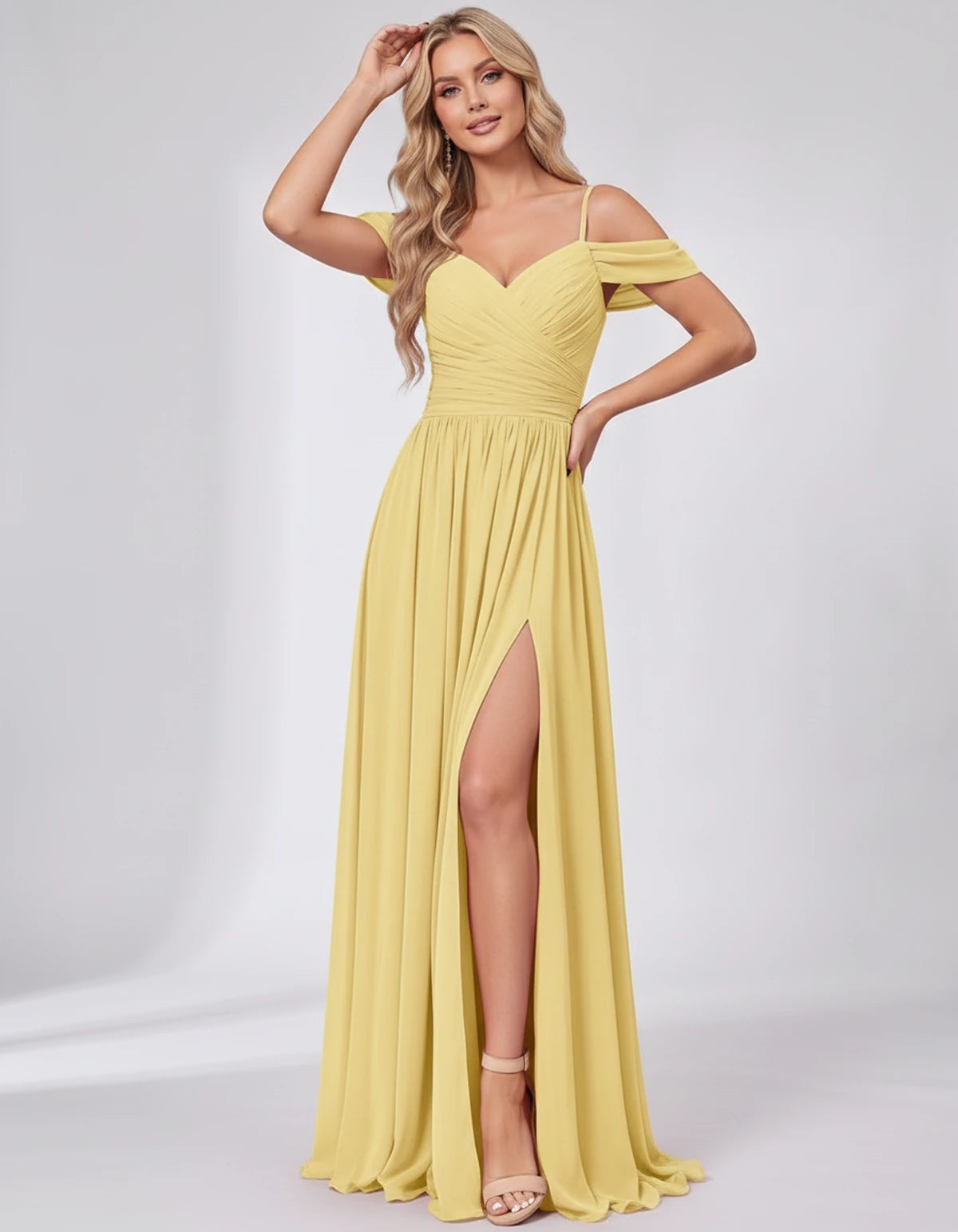 Ilonka Maxi Dress — Yellow | SKU: SD-47780-yellow-2,SD-47780-yellow-4,SD-47780-yellow-6,SD-47780-yellow-8,SD-47780-yellow-10,SD-47780-yellow-12,SD-47780-yellow-14,SD-47780-yellow-16,SD-47780-yellow-16W,SD-47780-yellow-18W,SD-47780-yellow-20W,SD-47780-yellow-22W