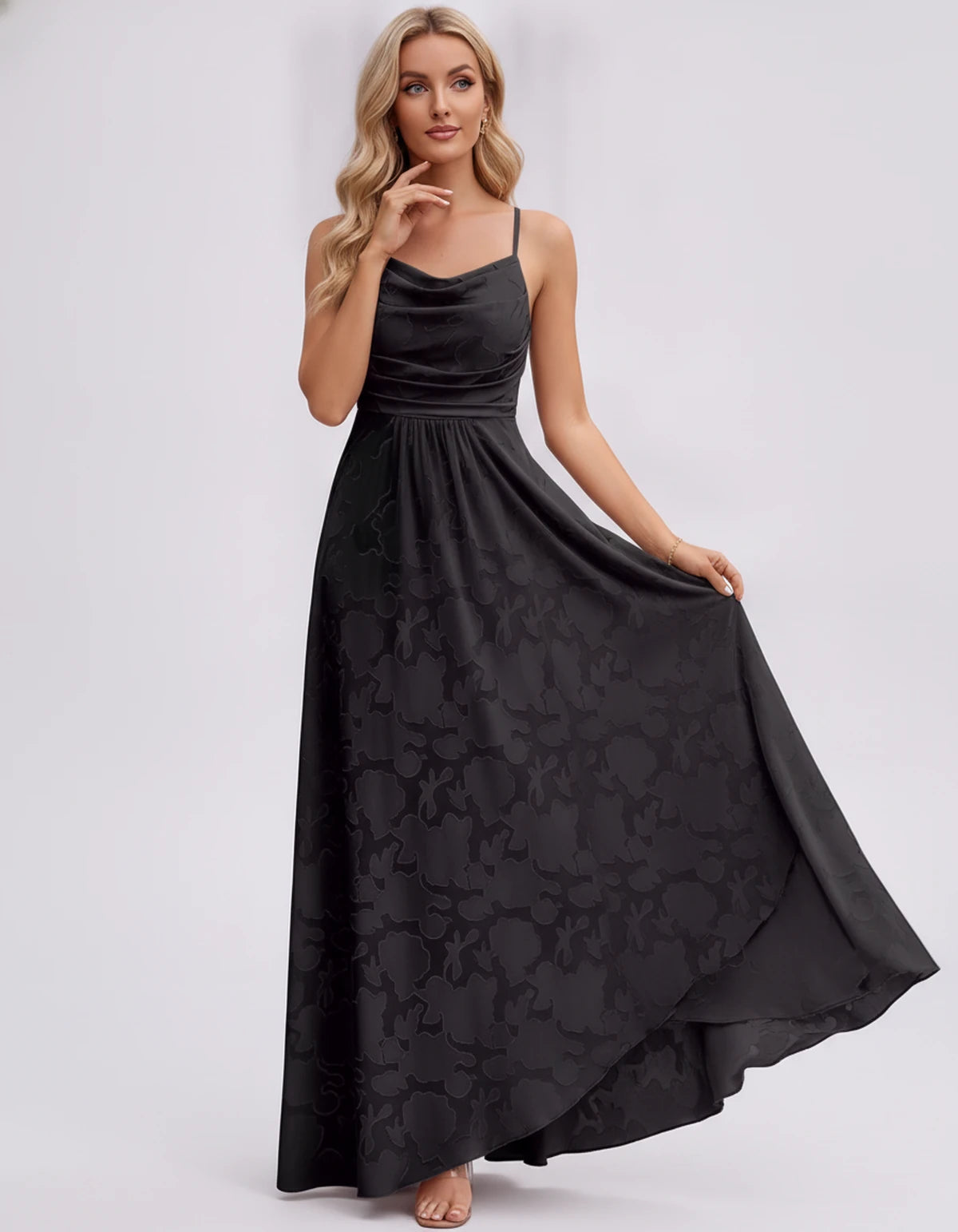 Immortelle Maxi Dress — Black | SKU: SD-07779-black-2,SD-07779-black-4,SD-07779-black-6,SD-07779-black-8,SD-07779-black-10,SD-07779-black-12,SD-07779-black-14,SD-07779-black-16,SD-07779-black-16W,SD-07779-black-18W,SD-07779-black-20W,SD-07779-black-22W