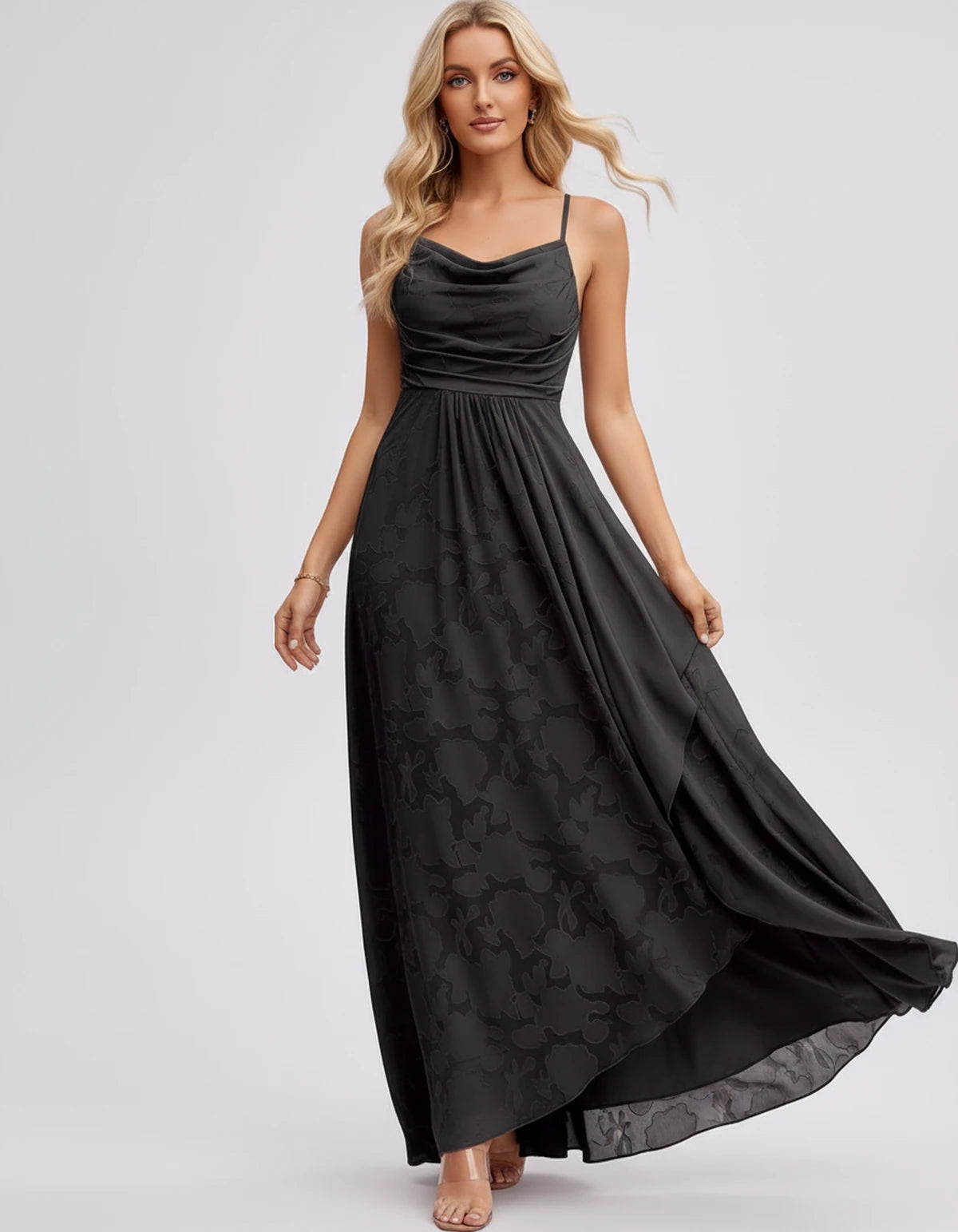 Immortelle Maxi Dress — Black | SKU: SD-07779-black-2,SD-07779-black-4,SD-07779-black-6,SD-07779-black-8,SD-07779-black-10,SD-07779-black-12,SD-07779-black-14,SD-07779-black-16,SD-07779-black-16W,SD-07779-black-18W,SD-07779-black-20W,SD-07779-black-22W