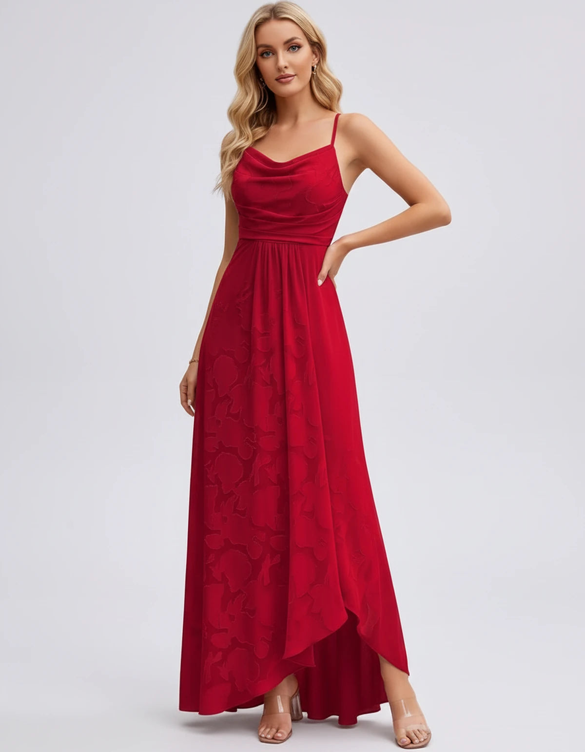Immortelle Maxi Dress — Red | SKU: SD-07779-red-2,SD-07779-red-4,SD-07779-red-6,SD-07779-red-8,SD-07779-red-10,SD-07779-red-12,SD-07779-red-14,SD-07779-red-16,SD-07779-red-16W,SD-07779-red-18W,SD-07779-red-20W,SD-07779-red-22W
