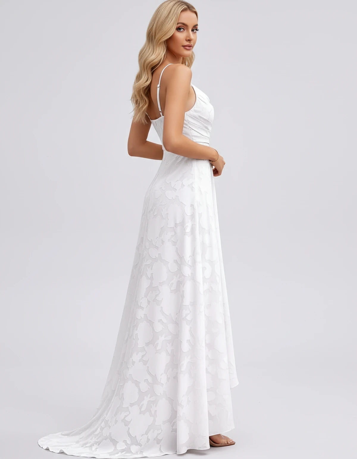 Immortelle Maxi Dress — White | SKU: SD-07779-white-2,SD-07779-white-4,SD-07779-white-6,SD-07779-white-8,SD-07779-white-10,SD-07779-white-12,SD-07779-white-14,SD-07779-white-16,SD-07779-white-16W,SD-07779-white-18W,SD-07779-white-20W,SD-07779-white-22W