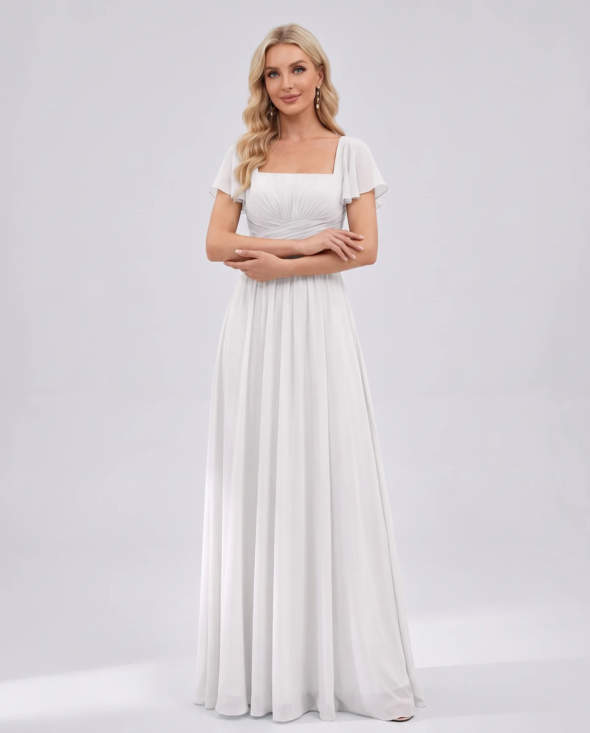 Iolanthe Maxi Dress — White | SKU: SD-05348-white-2,SD-05348-white-4,SD-05348-white-6,SD-05348-white-8,SD-05348-white-10,SD-05348-white-12,SD-05348-white-14,SD-05348-white-16,SD-05348-white-16W,SD-05348-white-18W,SD-05348-white-20W,SD-05348-white-22W