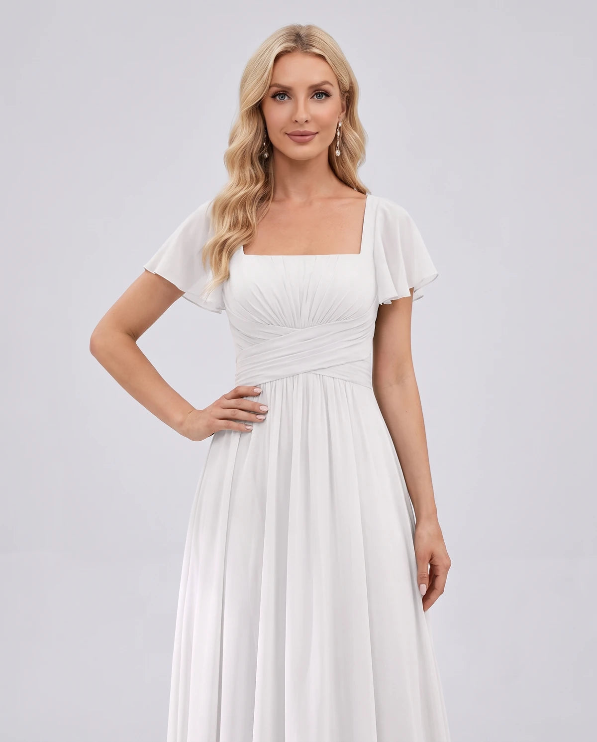 Iolanthe Maxi Dress — White | SKU: SD-05348-white-2,SD-05348-white-4,SD-05348-white-6,SD-05348-white-8,SD-05348-white-10,SD-05348-white-12,SD-05348-white-14,SD-05348-white-16,SD-05348-white-16W,SD-05348-white-18W,SD-05348-white-20W,SD-05348-white-22W