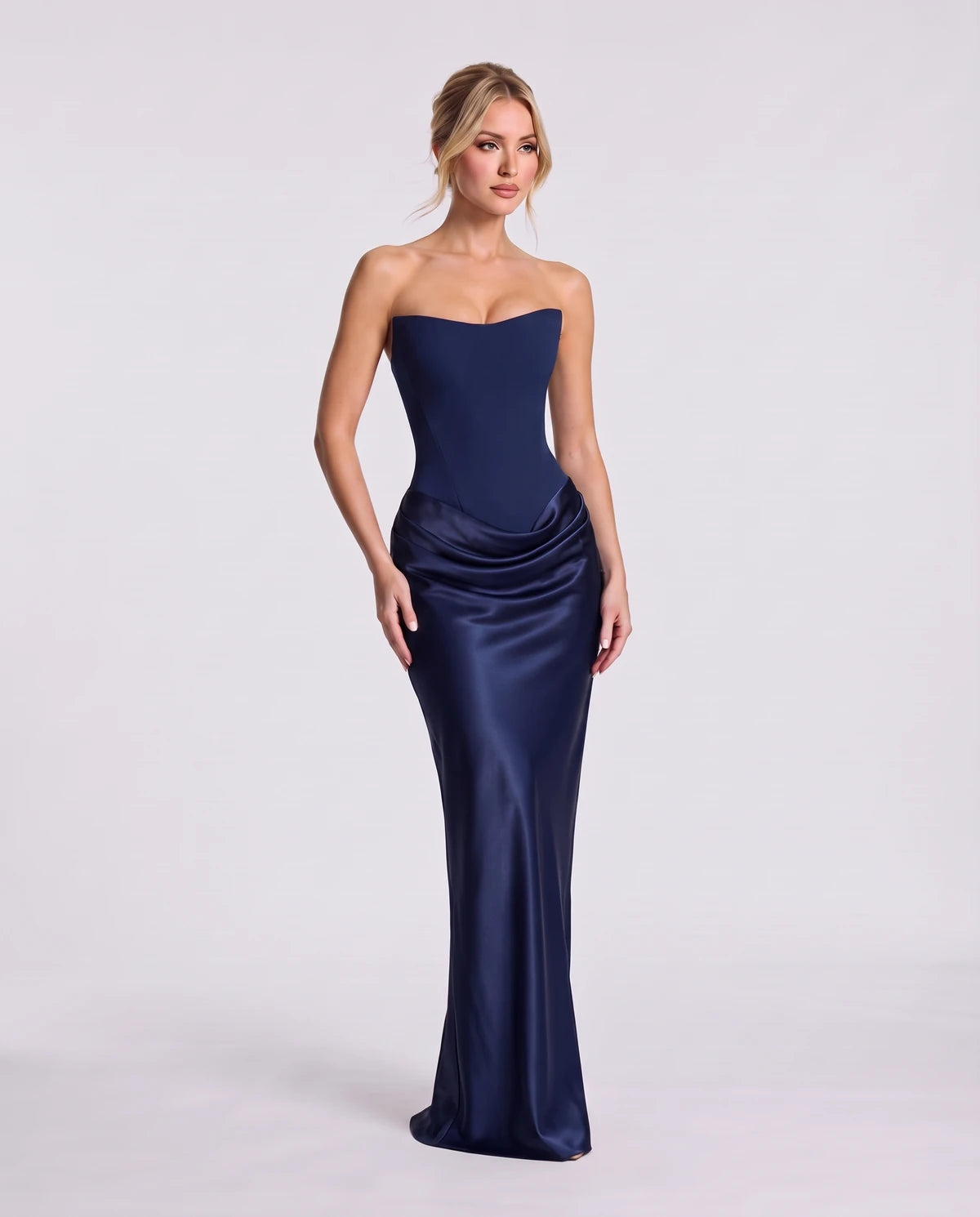 Isaura Maxi Dress — Navy | SKU: SD-18882-navy-XS,SD-18882-navy-S,SD-18882-navy-M,SD-18882-navy-L