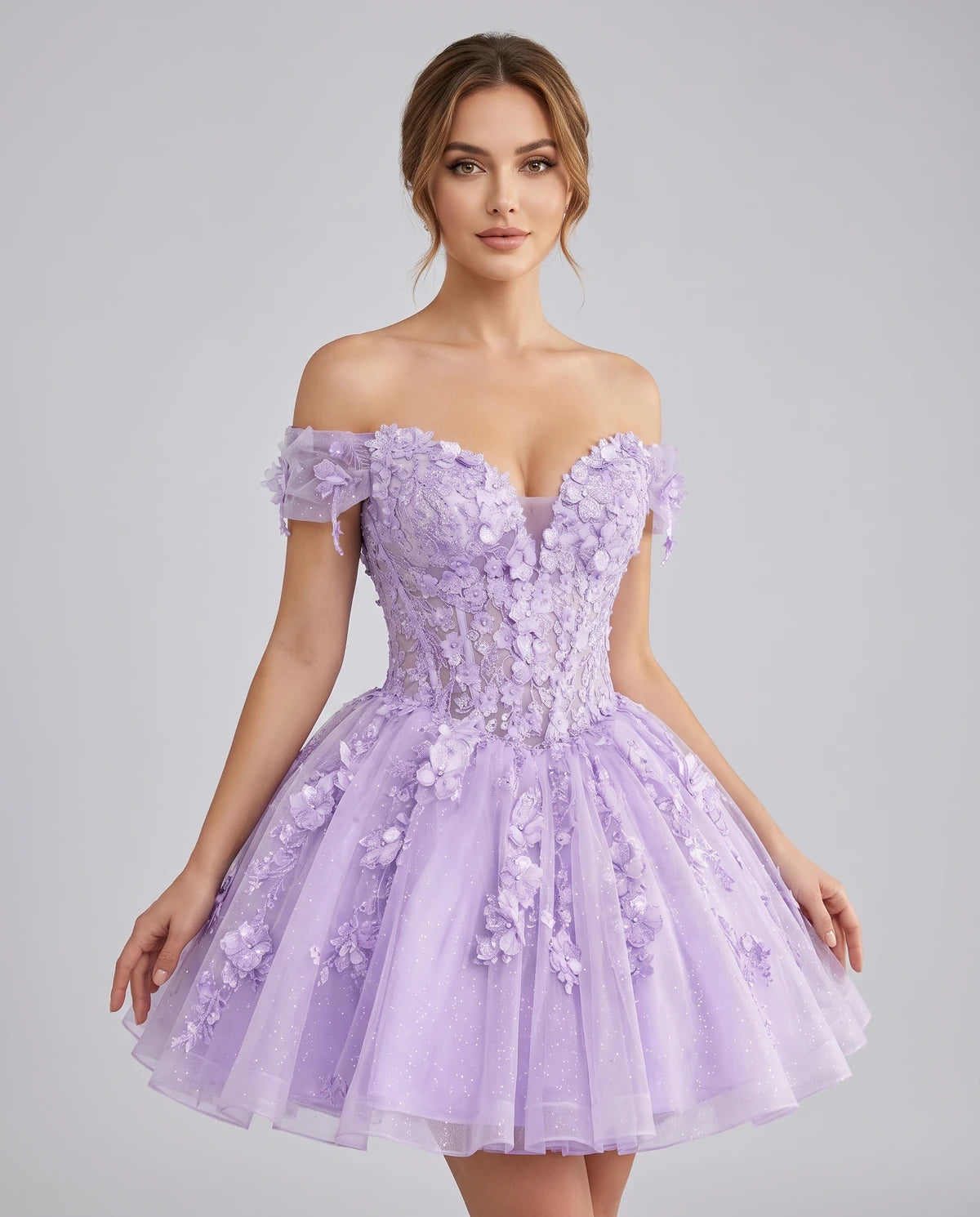 Isodora Mini Dress — Lilac
