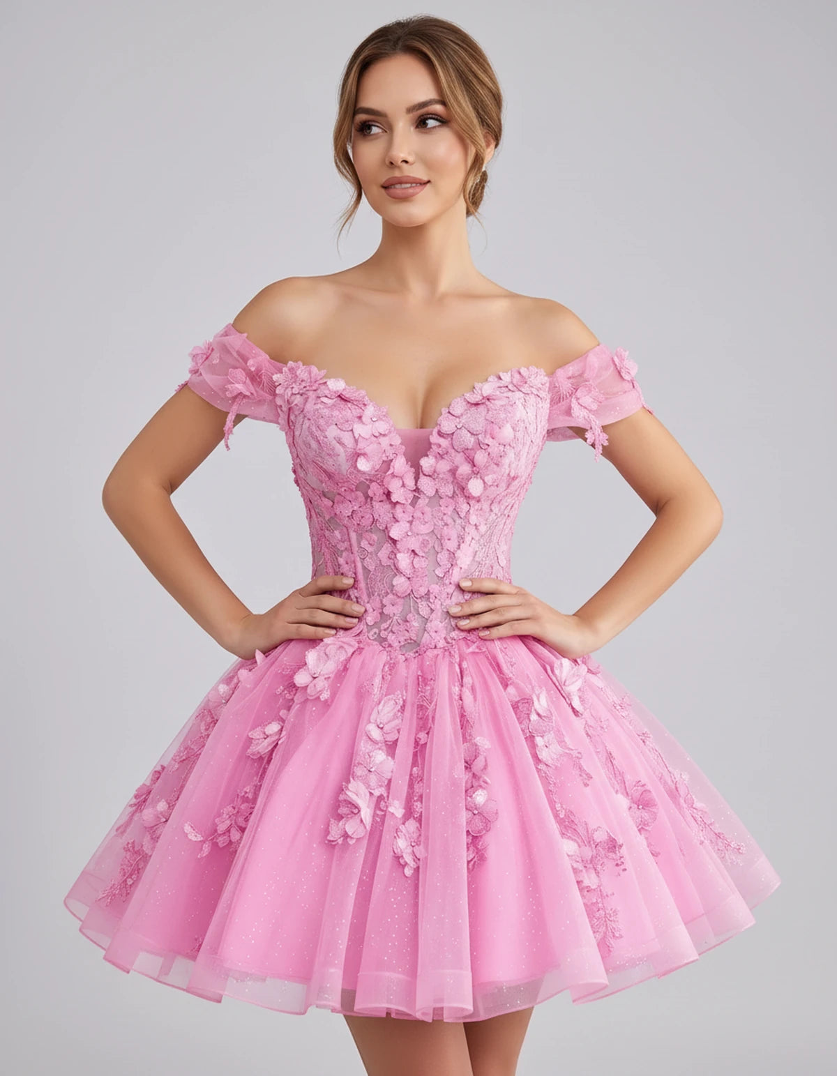 Isodora Mini Dress — Pink | SKU: SD-57902-pink-2,SD-57902-pink-4,SD-57902-pink-6,SD-57902-pink-8,SD-57902-pink-10,SD-57902-pink-12,SD-57902-pink-14,SD-57902-pink-14W,SD-57902-pink-16,SD-57902-pink-16W,SD-57902-pink-18W,SD-57902-pink-20W