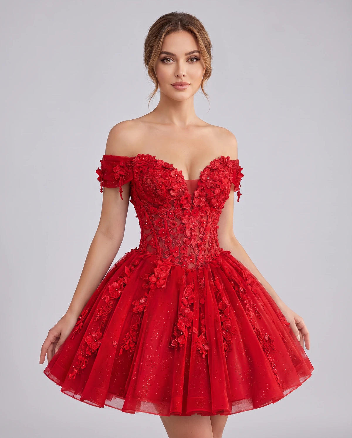 Isodora Mini Dress — Red