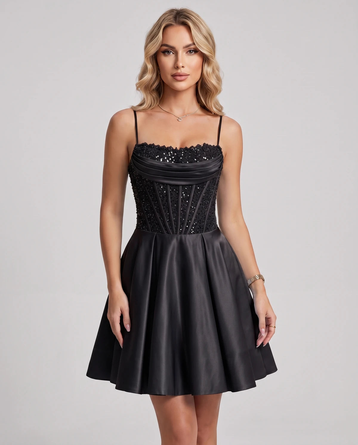 Jacaranda Midi Dresses — Black