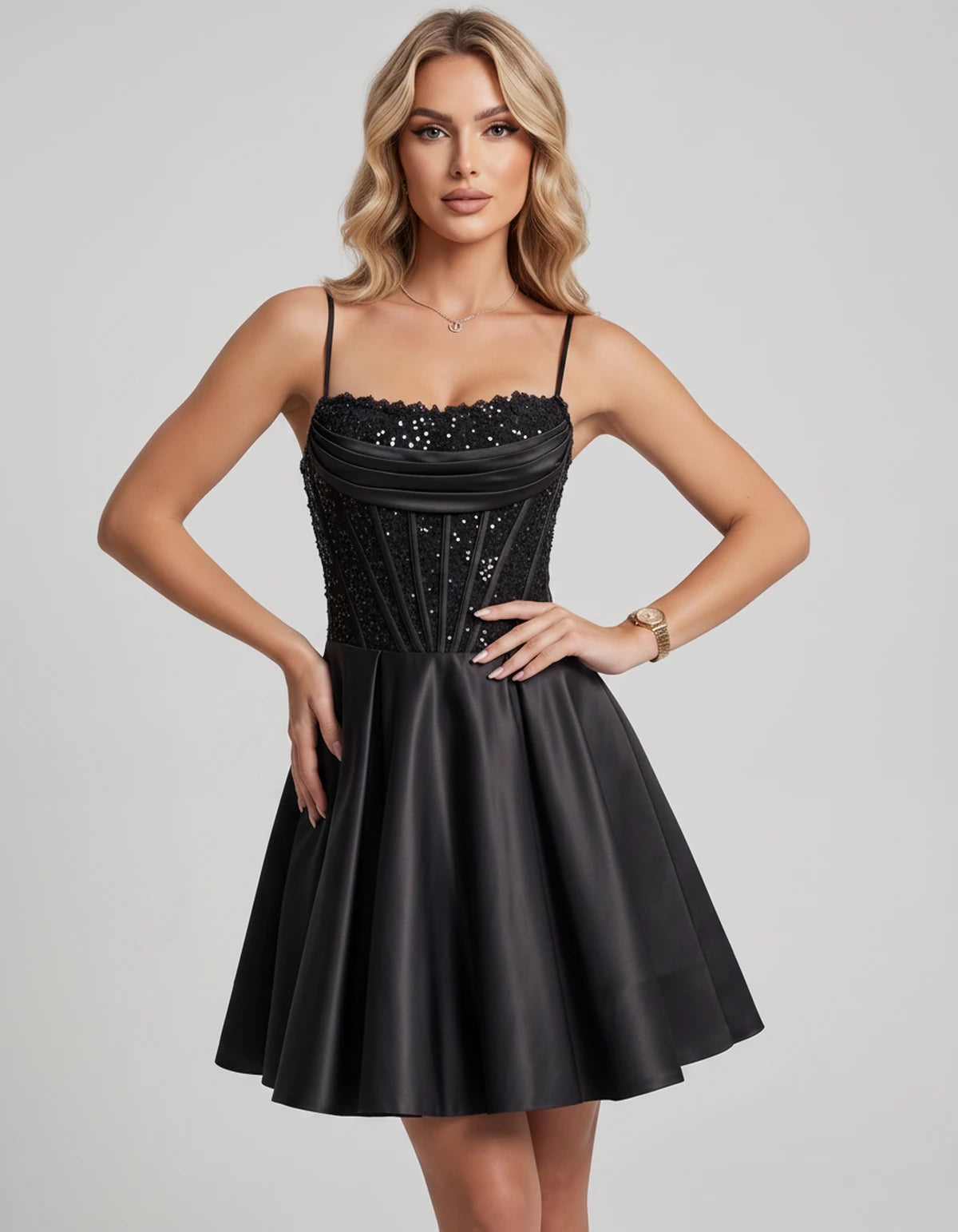 Jacaranda Midi Dresses — Black | SKU: SD-83126-black-2,SD-83126-black-4,SD-83126-black-6,SD-83126-black-8,SD-83126-black-10,SD-83126-black-12,SD-83126-black-14,SD-83126-black-14W,SD-83126-black-16,SD-83126-black-16W,SD-83126-black-18W,SD-83126-black-20W