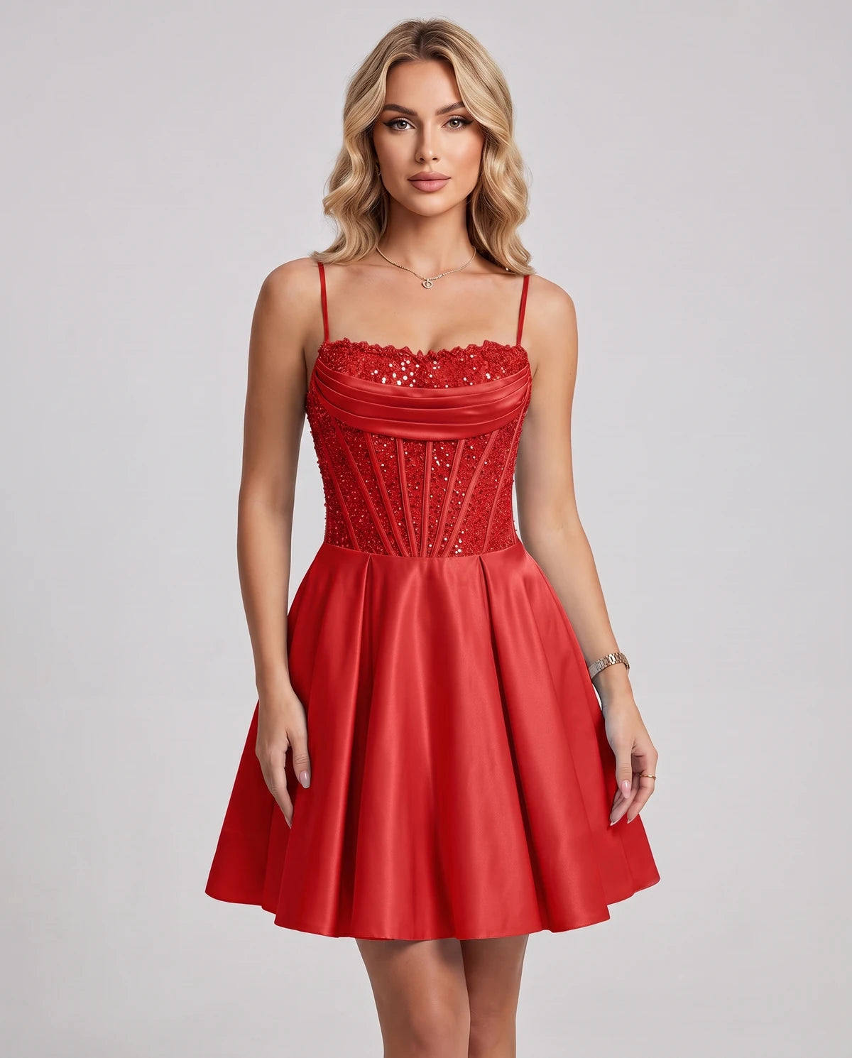 Jacaranda Midi Dresses — Red